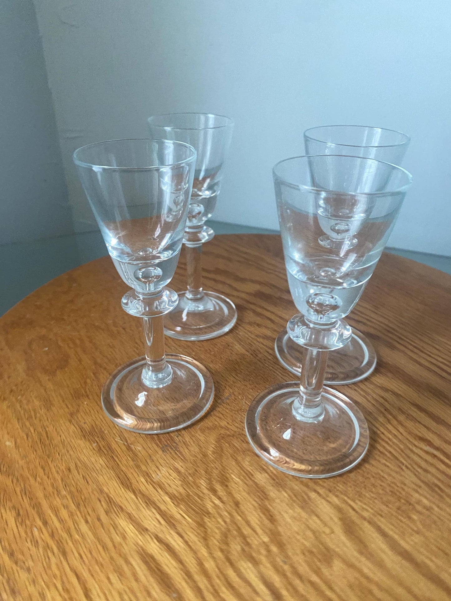 Vintage Set of 4 Short Hadeland Glassverk Norway Tangen Clear Glasses