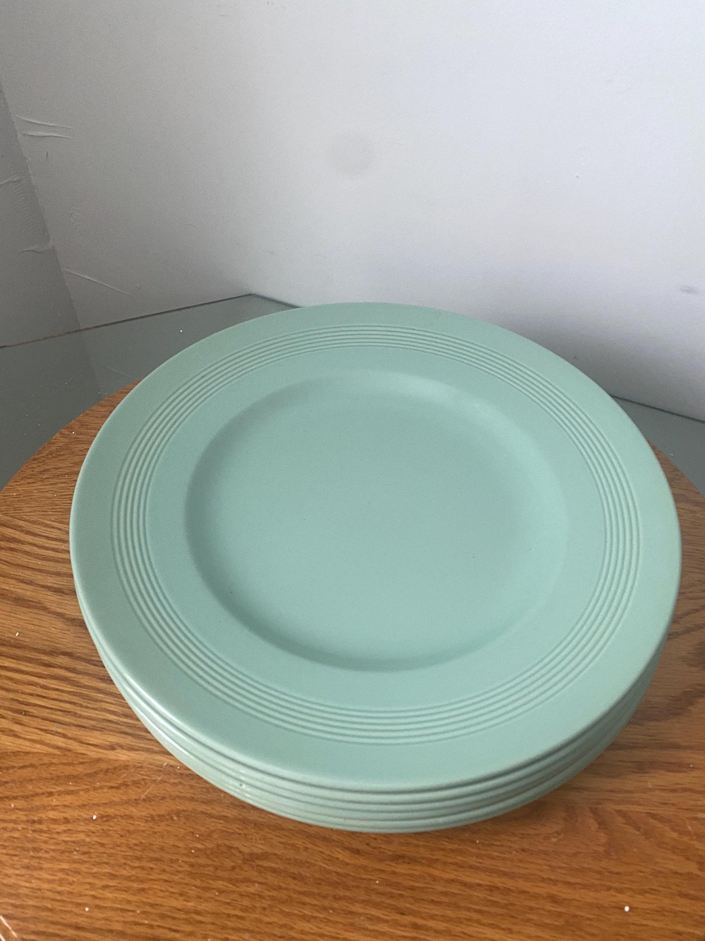 Vintage Set of 6 Woods Ware Beryl Dinner Plates Made in England