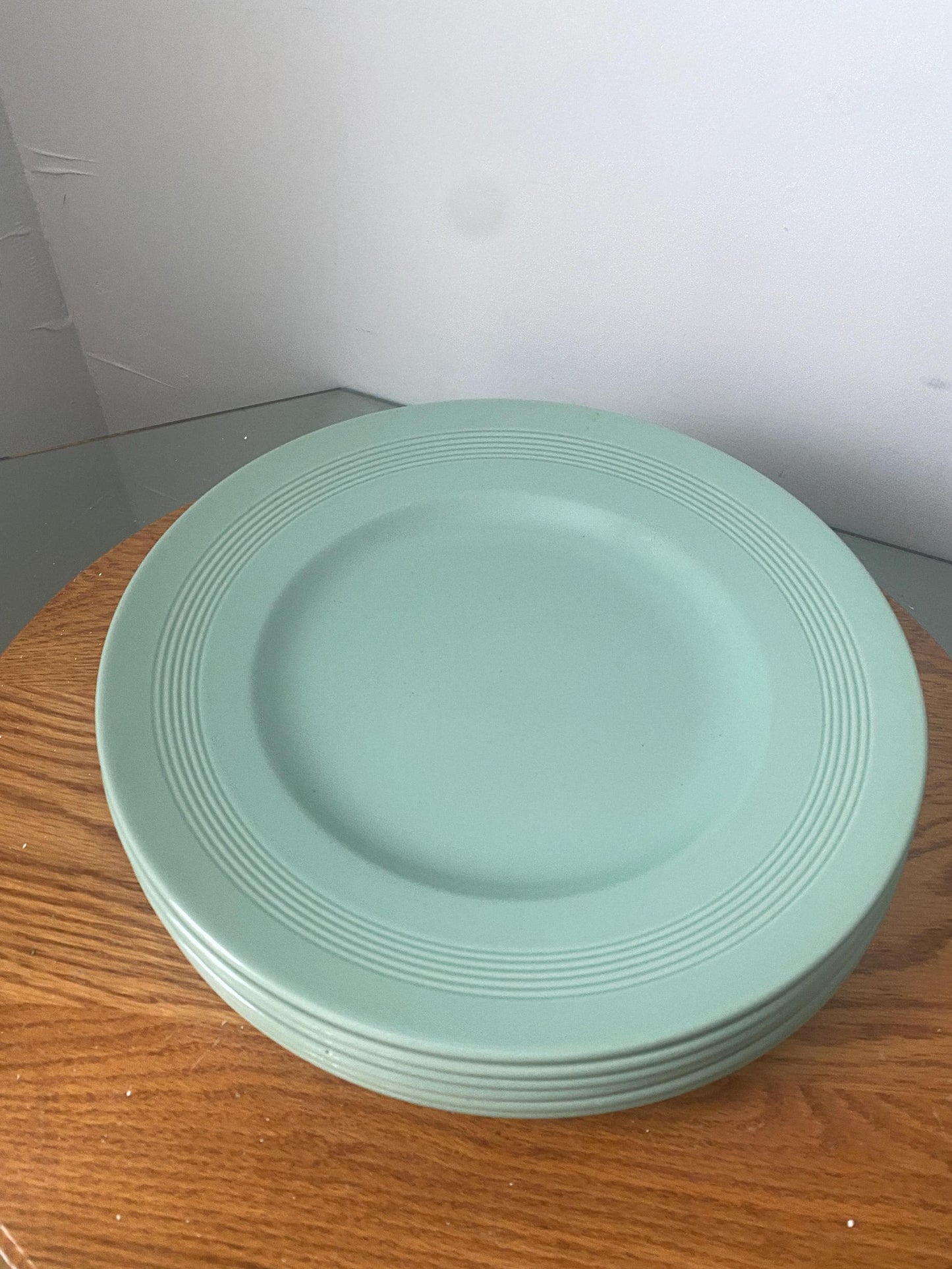 Vintage Set of 6 Woods Ware Beryl Dinner Plates Made in England