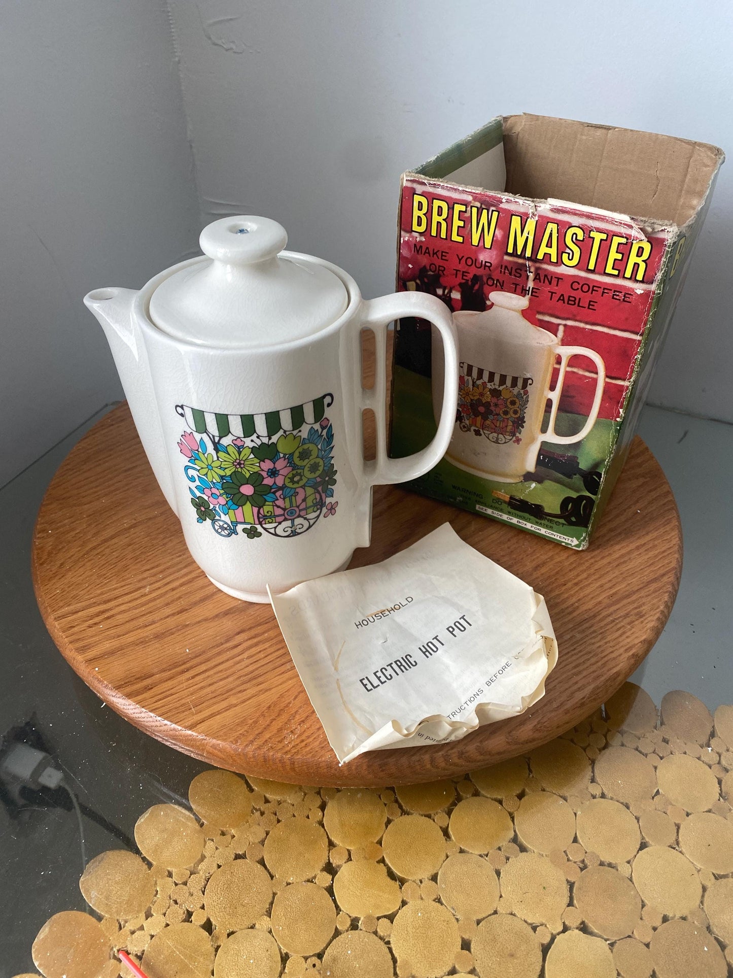 Vintage Electric Brew Master Electric Hot Pot In Original Box