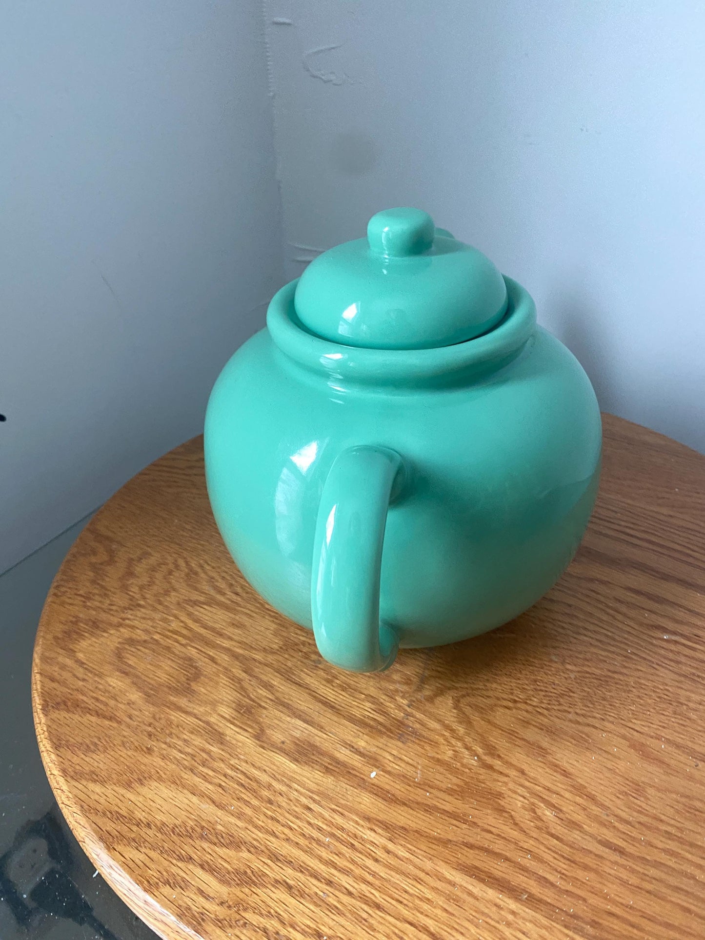 Vintage Seafoam Ceramic Teapot