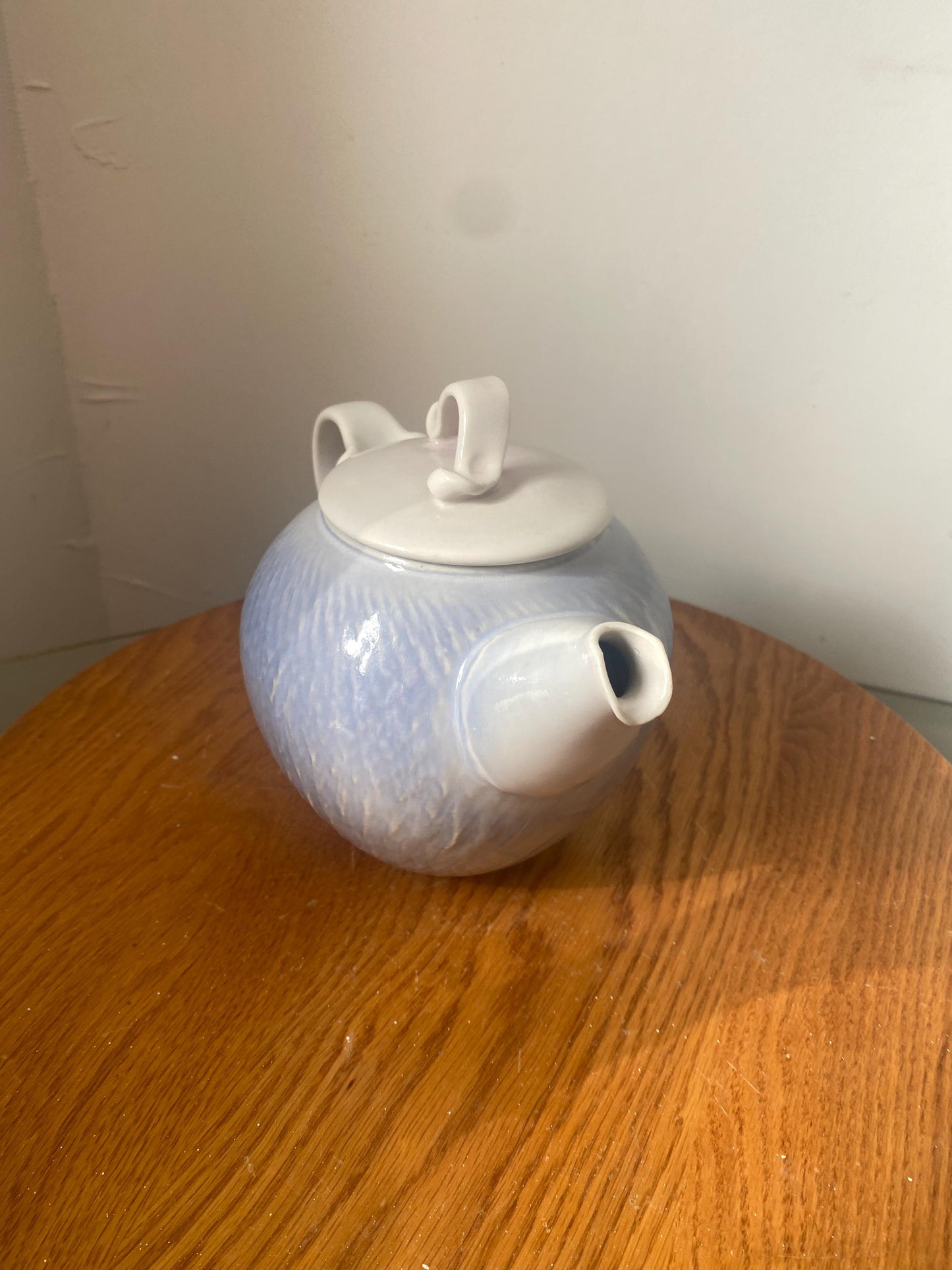 Handmade Glossy Light Blue Pottery Teapot
