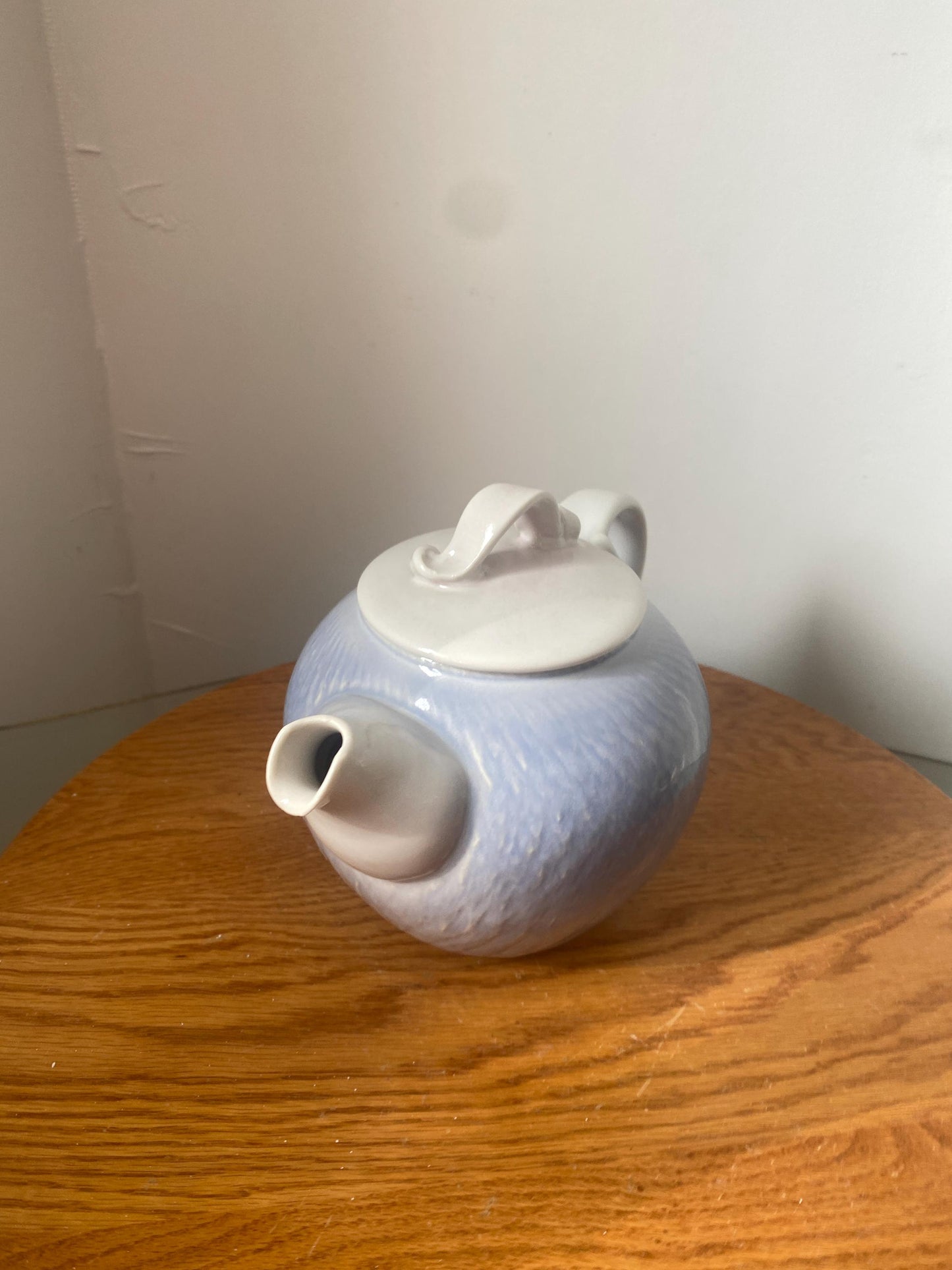 Handmade Glossy Light Blue Pottery Teapot