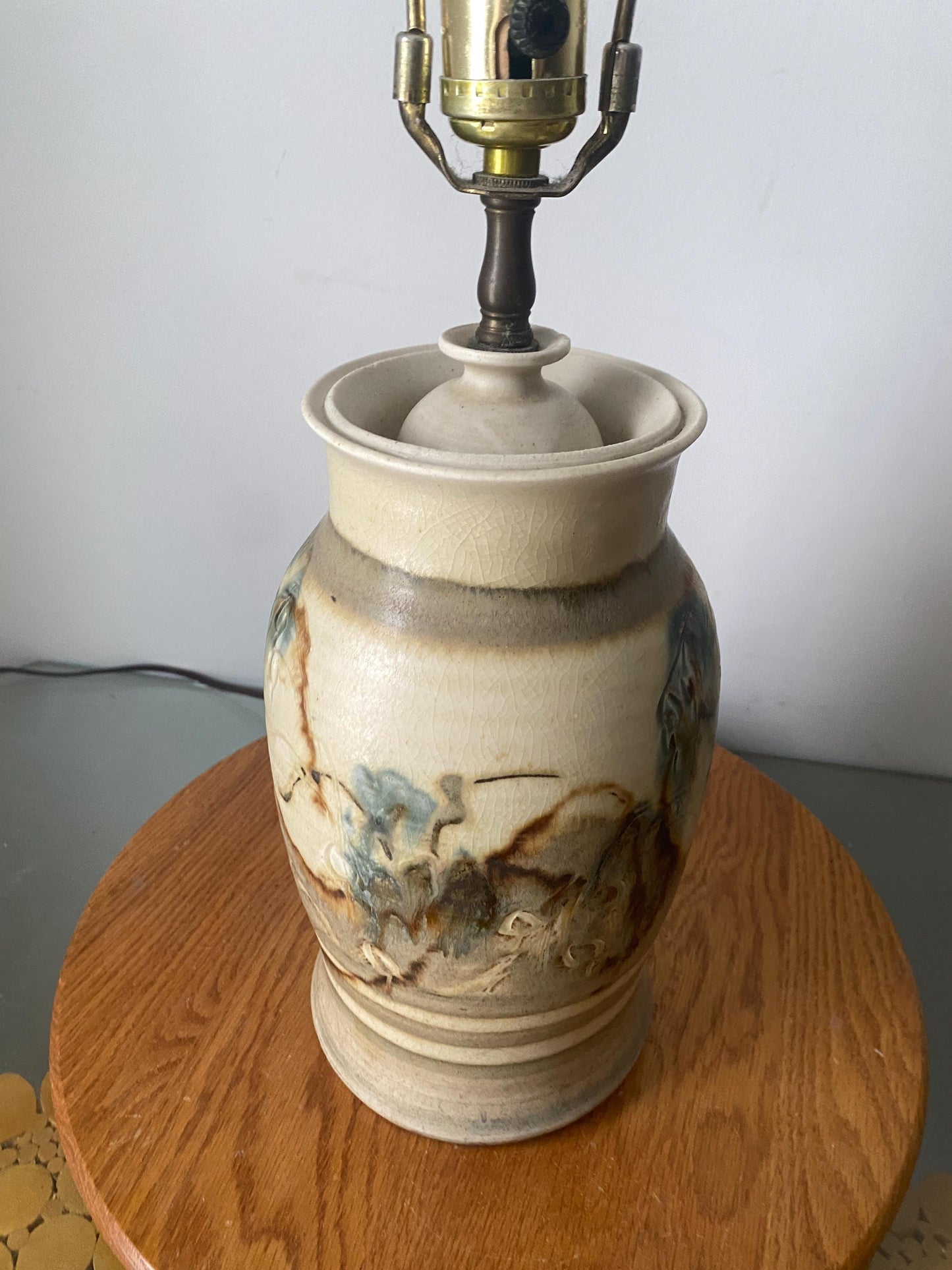 Handmade Studio Pottery Lamp No Shade