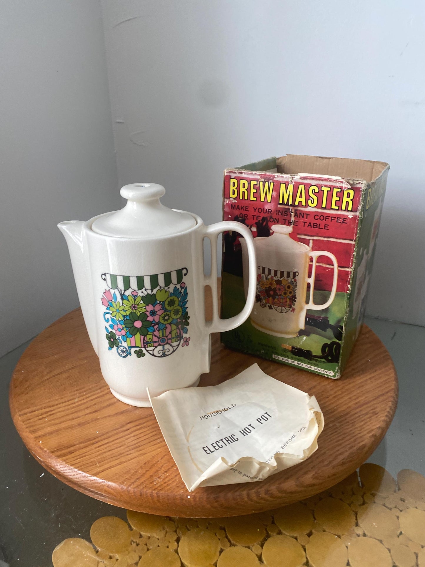 Vintage Electric Brew Master Electric Hot Pot In Original Box