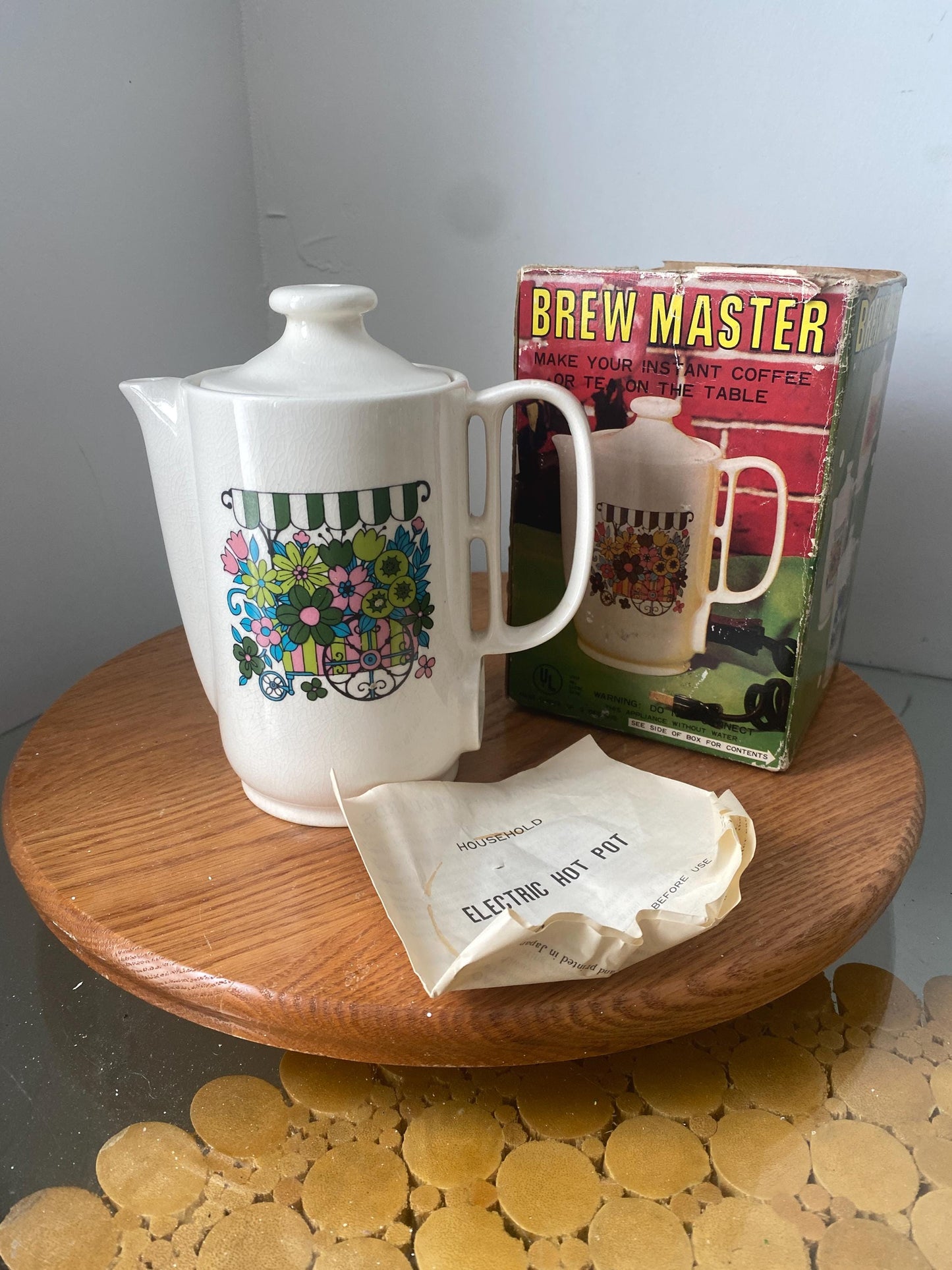 Vintage Electric Brew Master Electric Hot Pot In Original Box