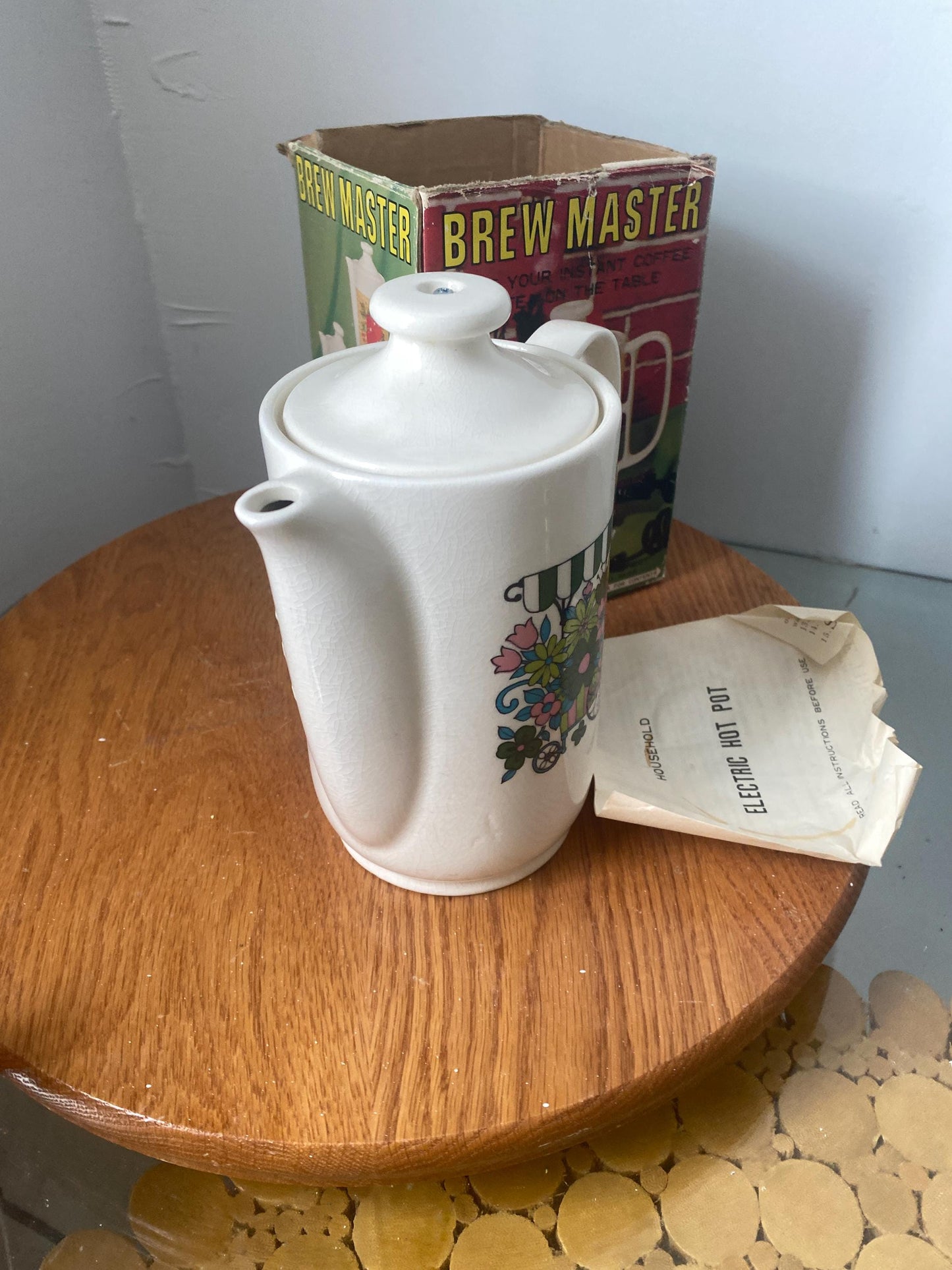 Vintage Electric Brew Master Electric Hot Pot In Original Box