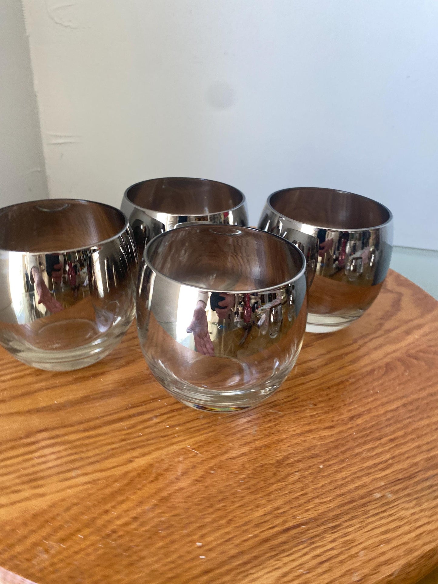 Set of 4 MCM Roly Poly Mercury Fade Glasses