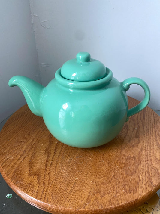 Vintage Seafoam Ceramic Teapot