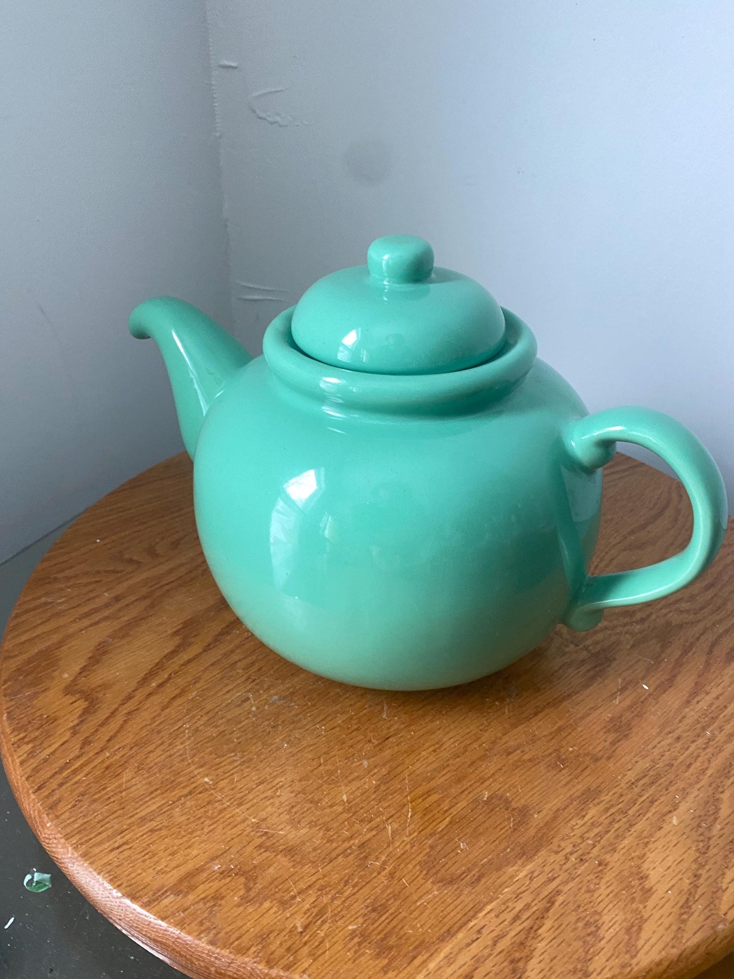 Vintage Seafoam Ceramic Teapot