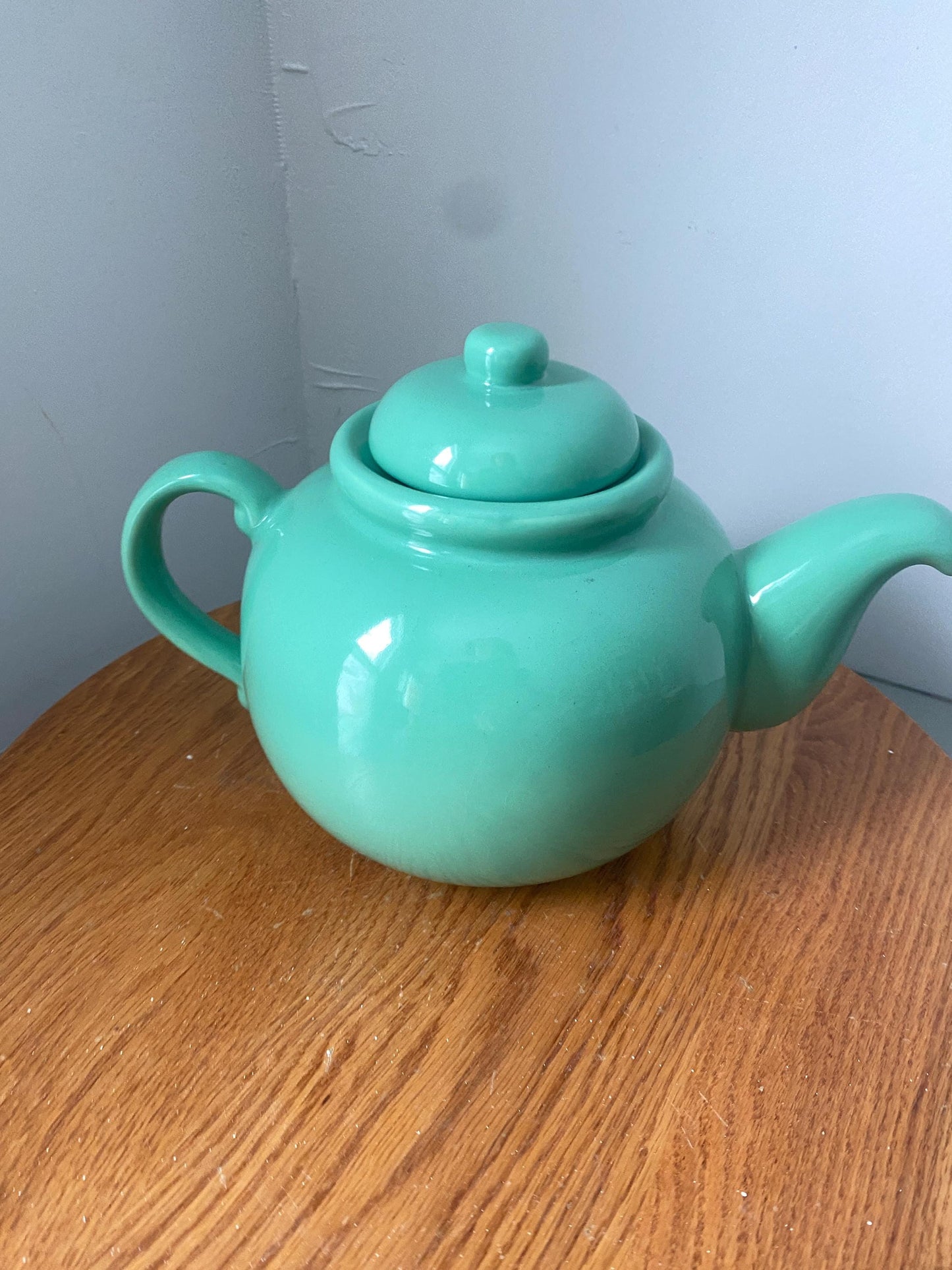 Vintage Seafoam Ceramic Teapot