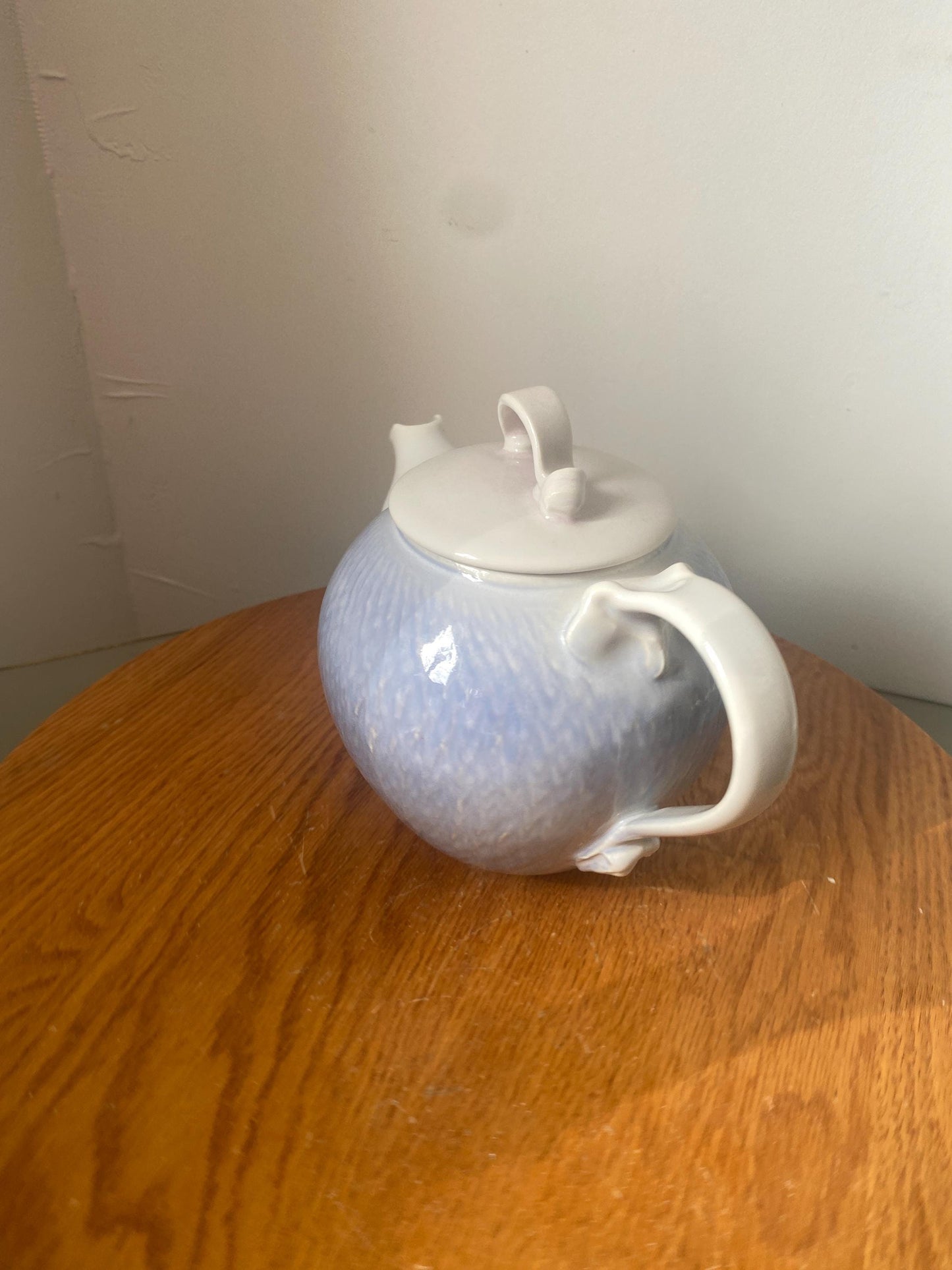 Handmade Glossy Light Blue Pottery Teapot