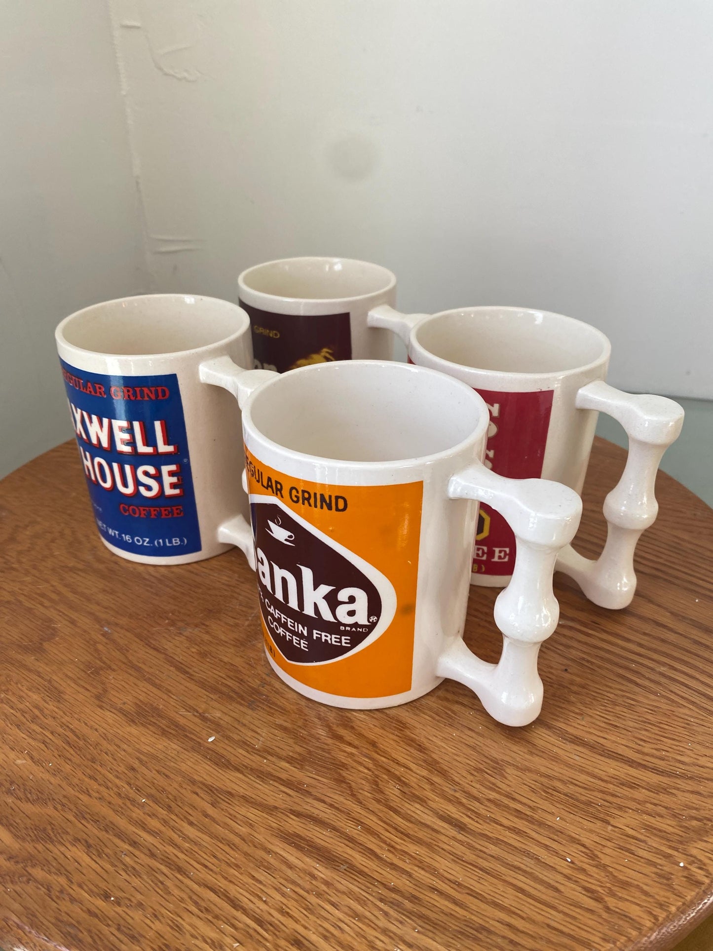 Set of 4 MCM Ceramic Coffee Brand Mugs Made in Japan