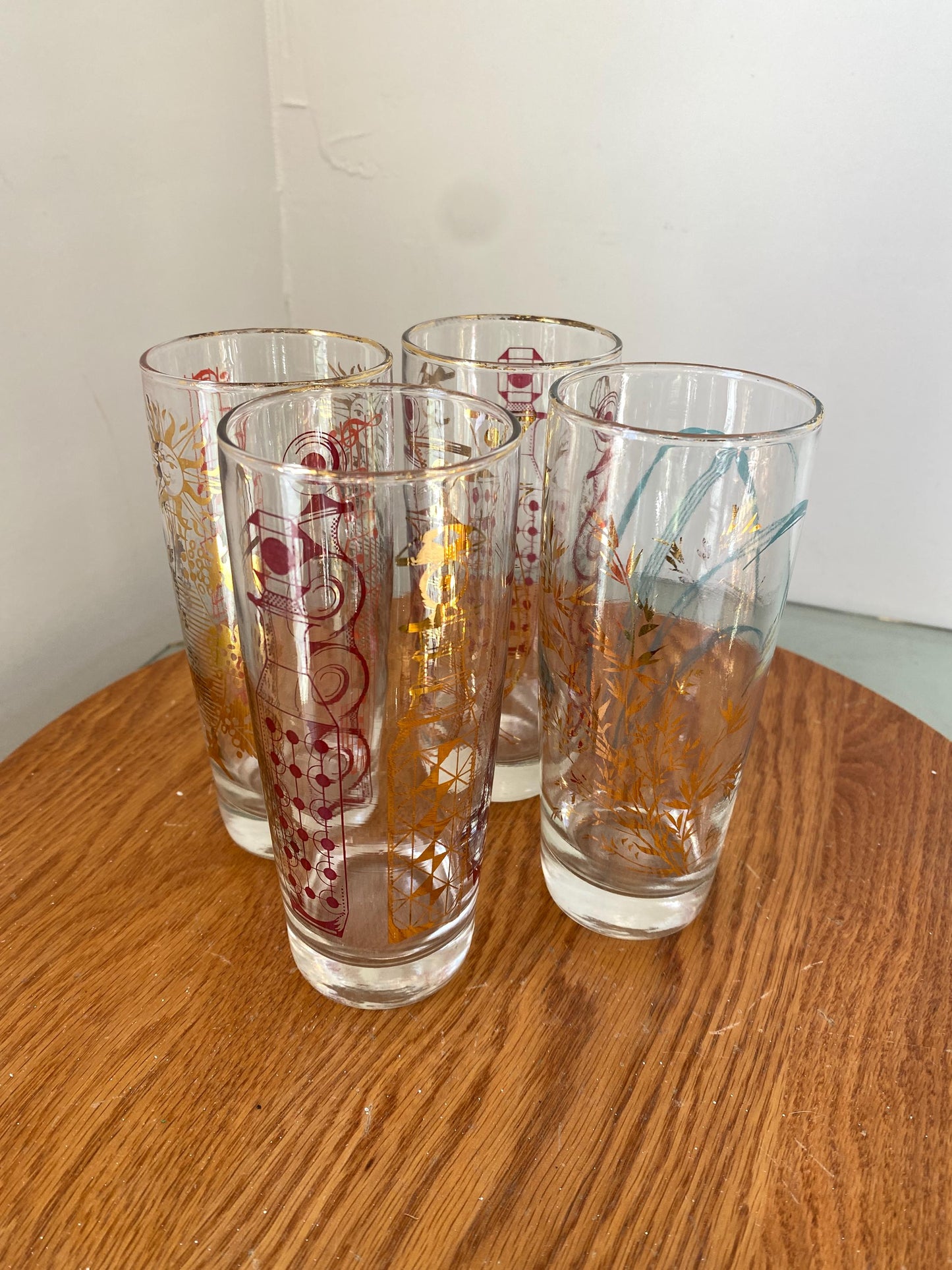 Set of 4 MCM Glass Tumblers