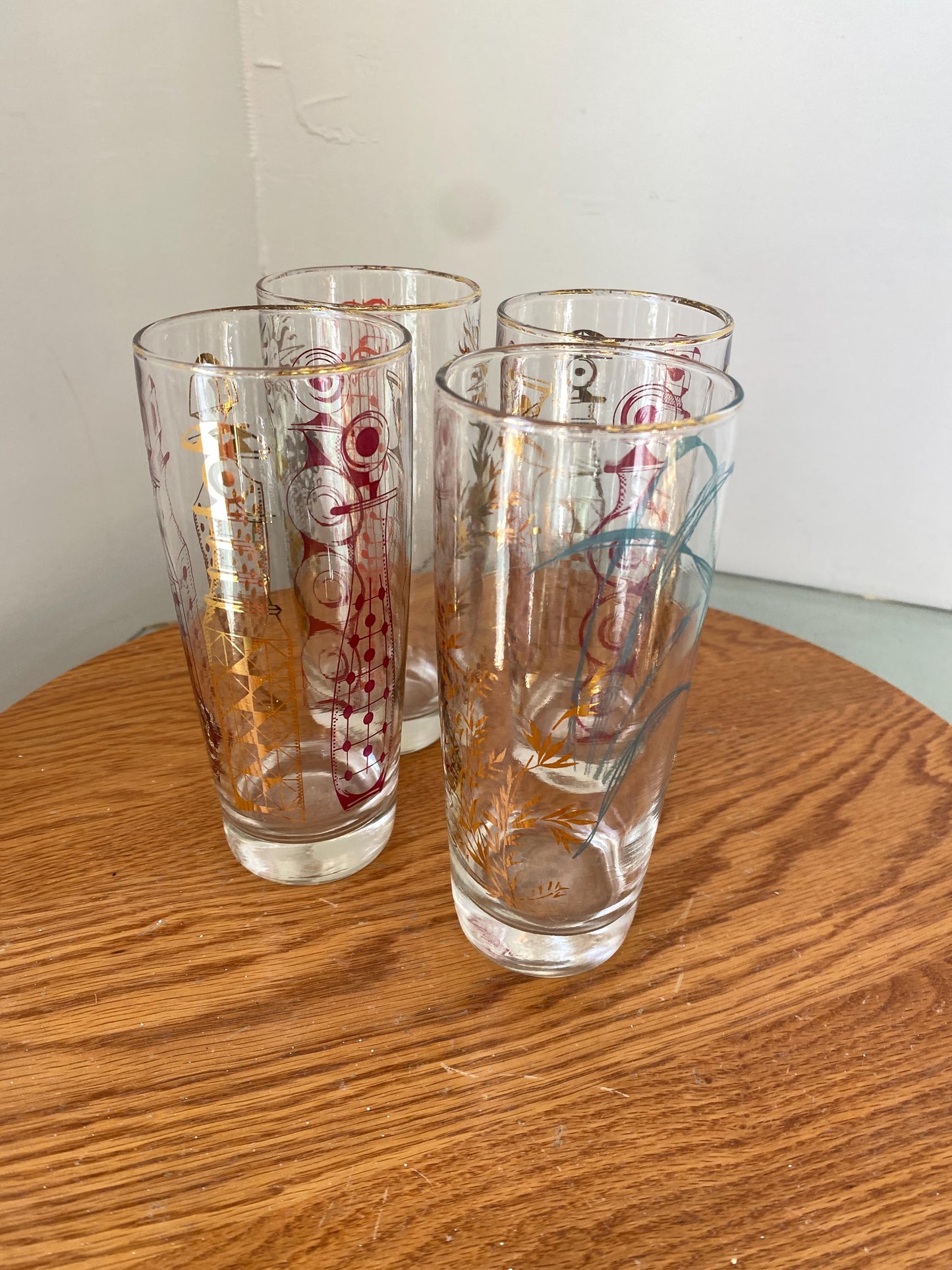 Set of 4 MCM Glass Tumblers