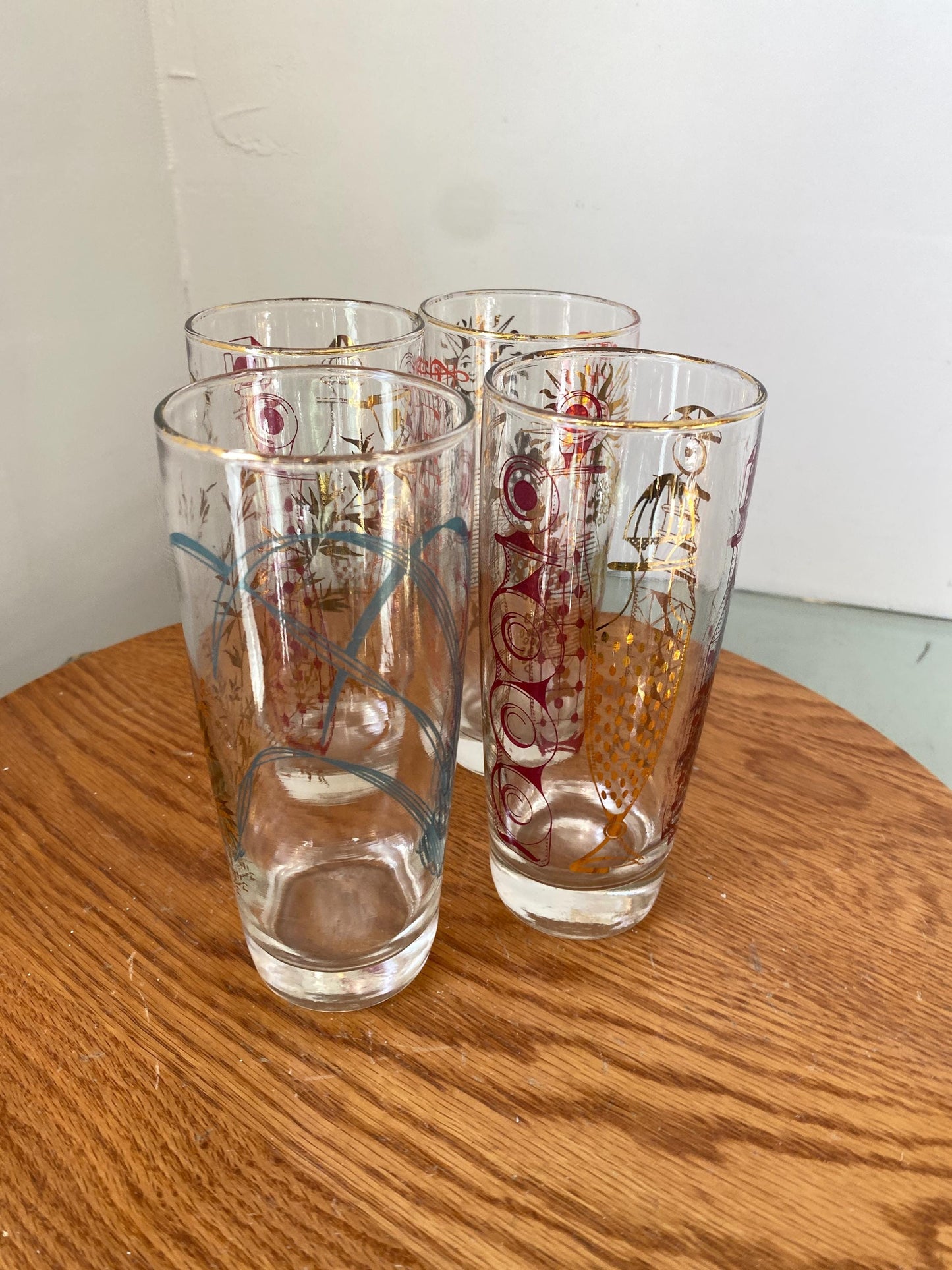 Set of 4 MCM Glass Tumblers