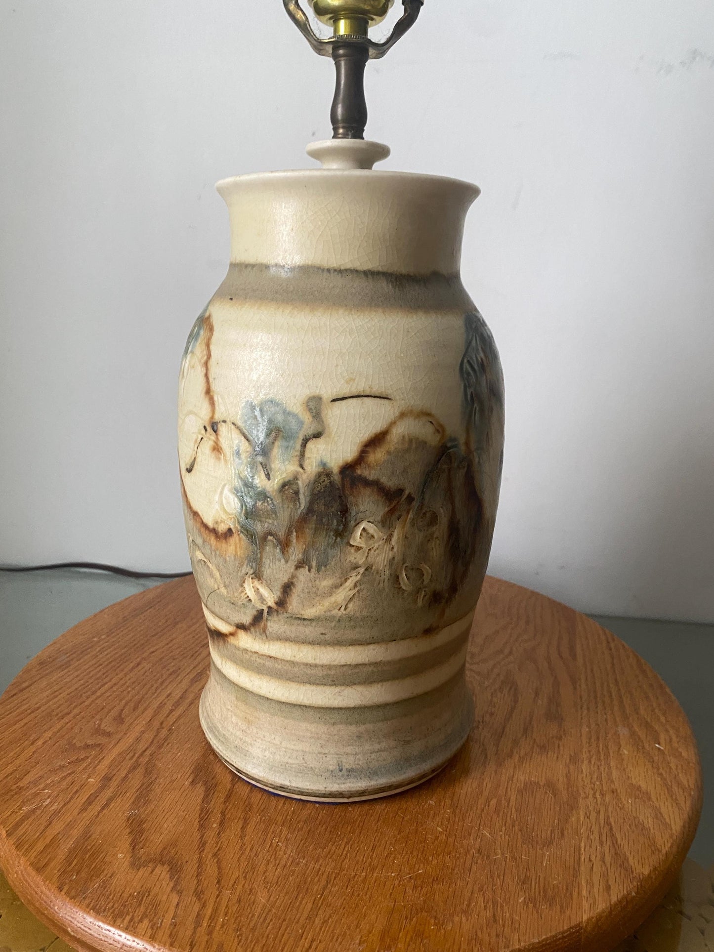 Handmade Studio Pottery Lamp No Shade