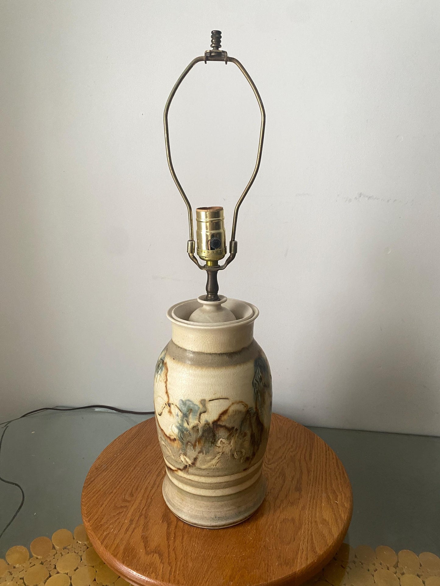 Handmade Studio Pottery Lamp No Shade