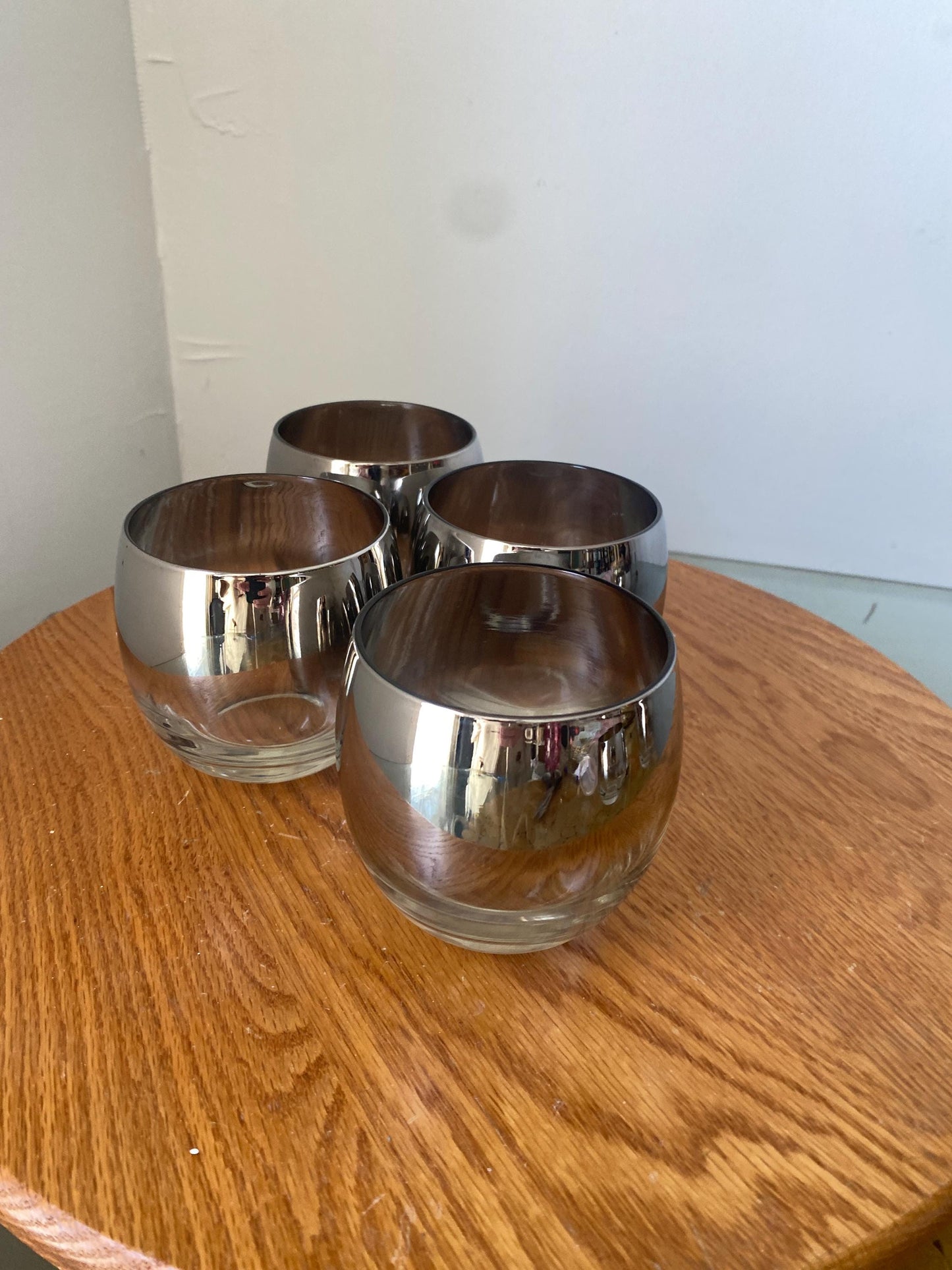 Set of 4 MCM Roly Poly Mercury Fade Glasses