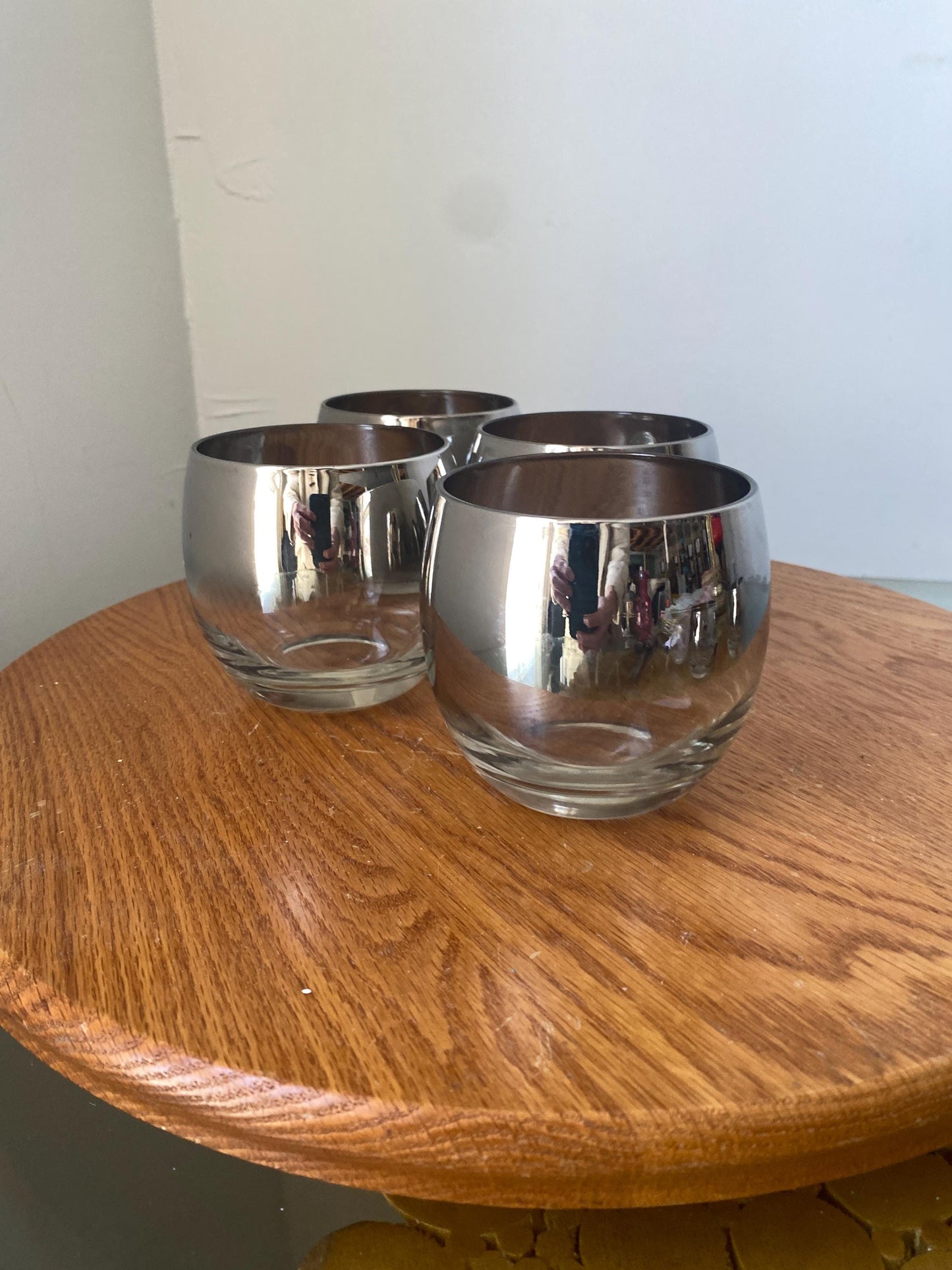 Set of 4 MCM Roly Poly Mercury Fade Glasses