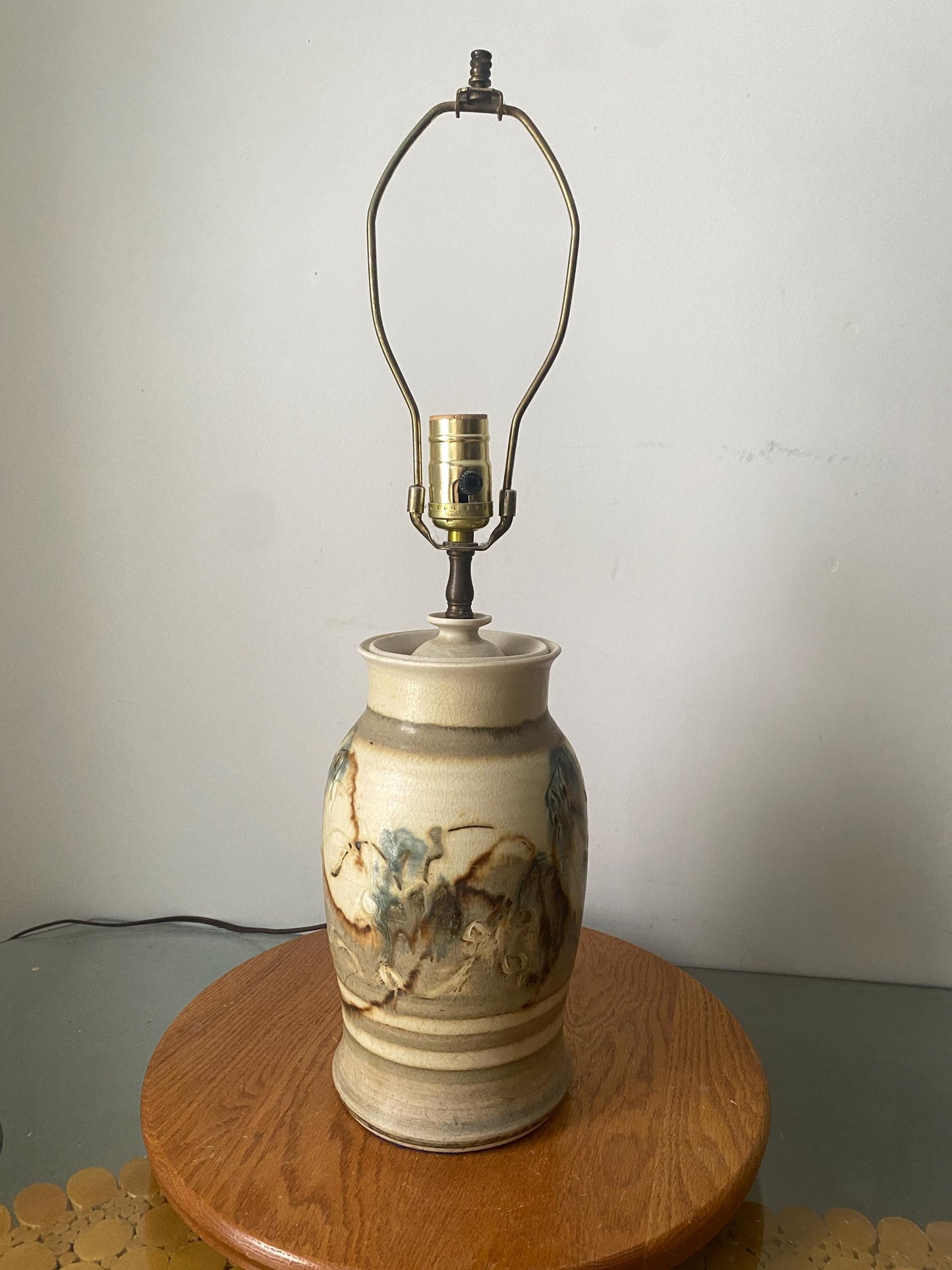 Handmade Studio Pottery Lamp No Shade