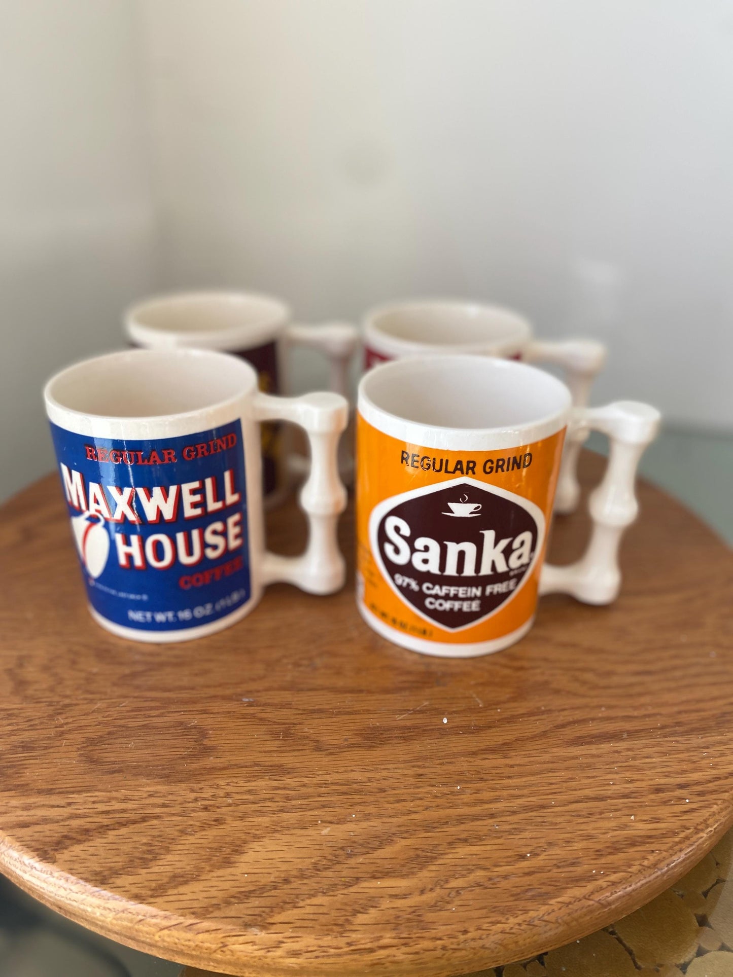 Set of 4 MCM Ceramic Coffee Brand Mugs Made in Japan