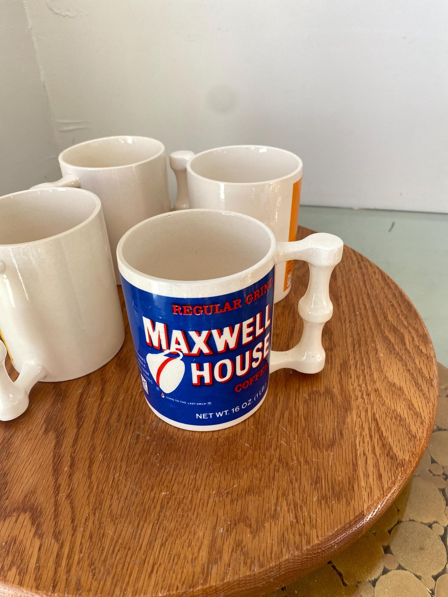Set of 4 MCM Ceramic Coffee Brand Mugs Made in Japan