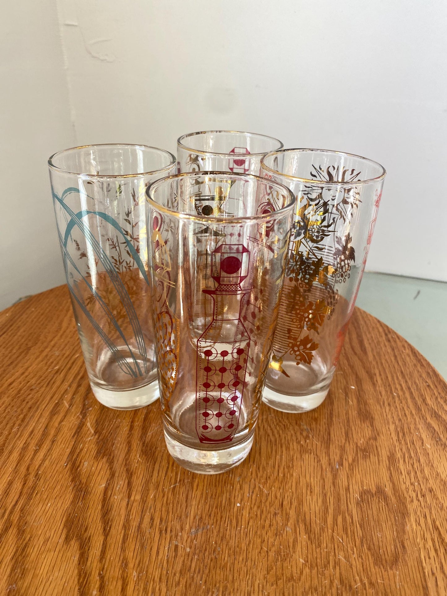 Set of 4 MCM Glass Tumblers