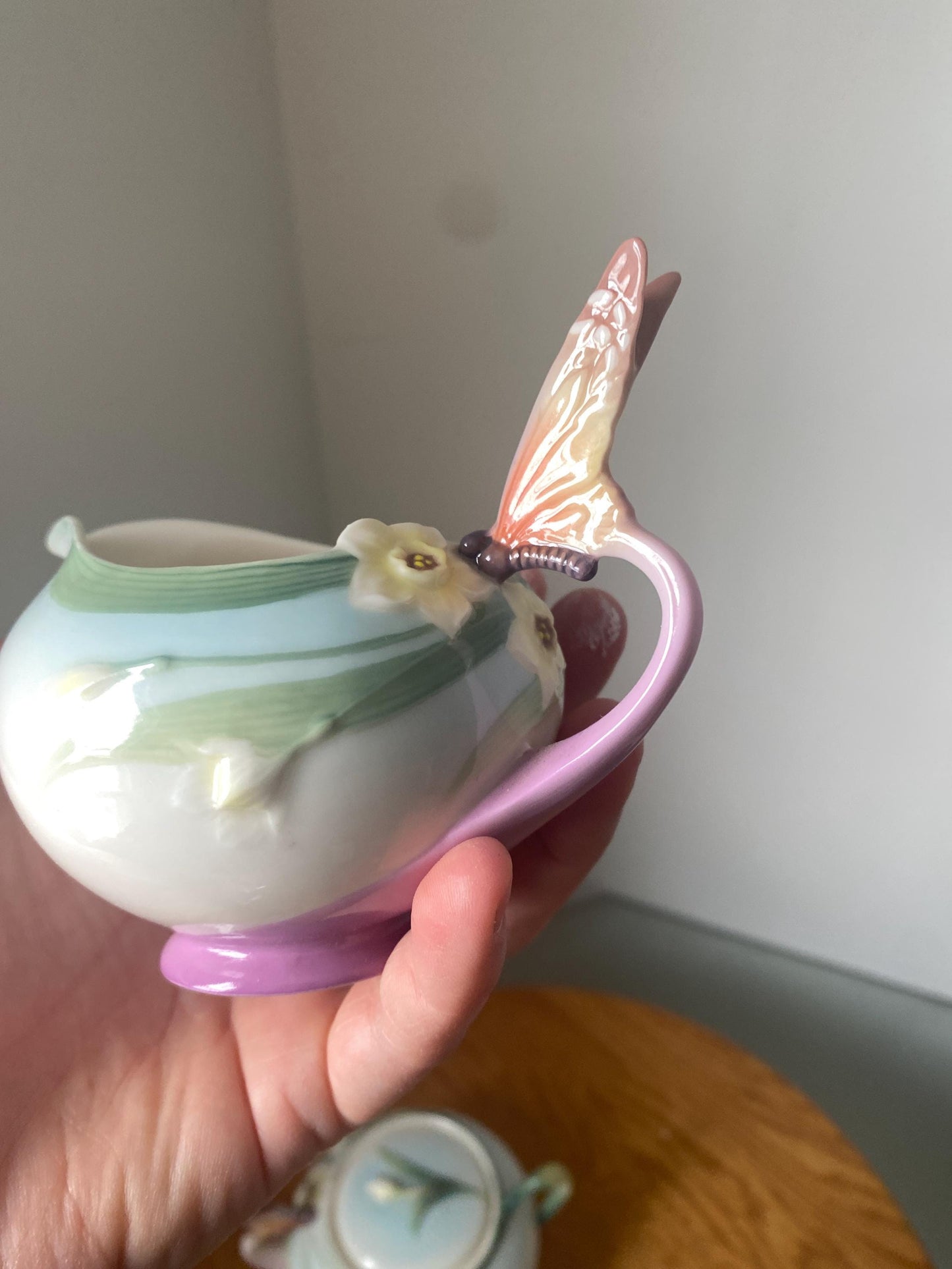 Franz Porcelain, Franz Butterfly, Papillon, Franz Milk Jug and Sugar Bowl, Butterfly Sugar Bowl, Jen Woo, Butterfly Milk Jug