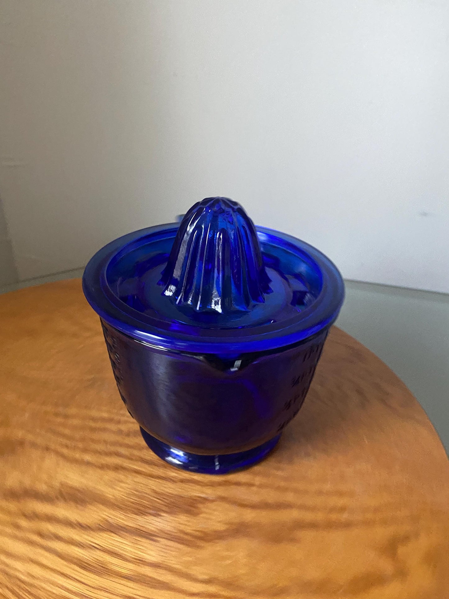 Vintage Cobalt Blue Hazel Atlas 2 Cup Measuring Pitcher and Reamer