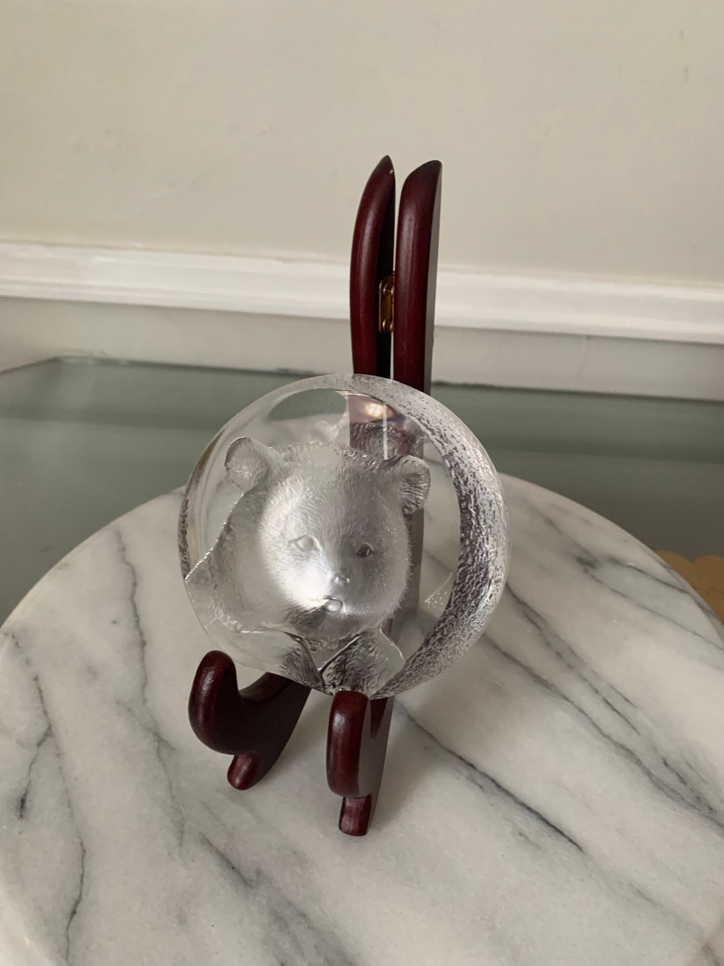 Mats Jonasson Crystal Bear Decor Made In Sweden