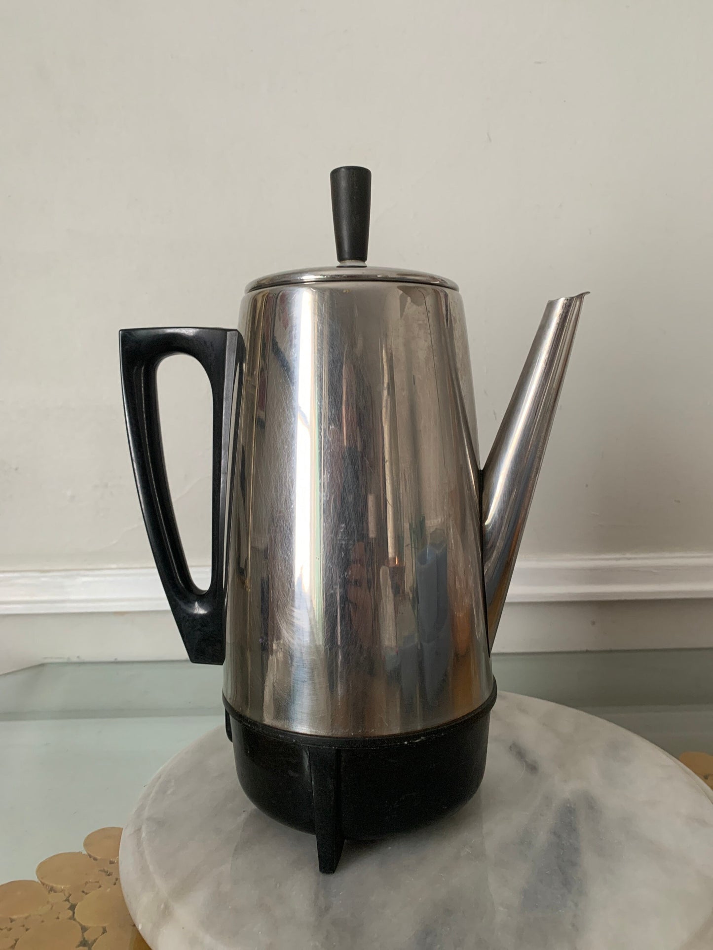 MCM Regal Electric Chrome Percolator 10 Cup Coffee Pot