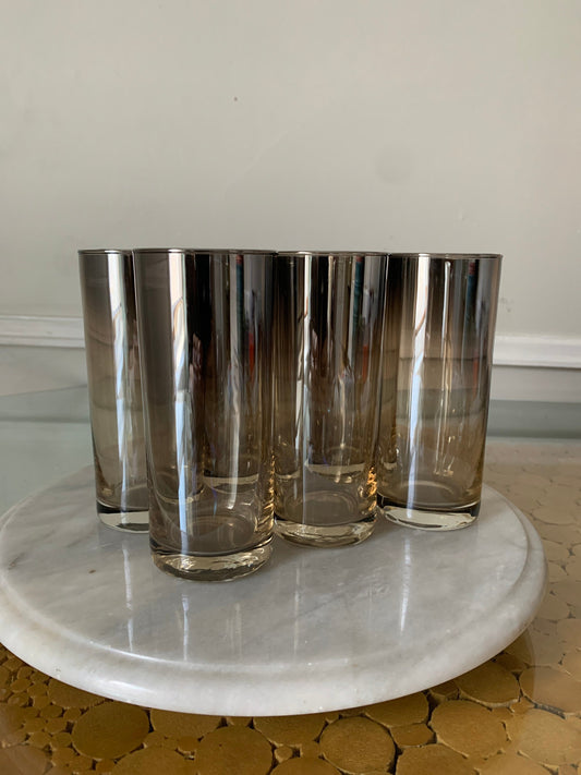 MCMSet of Six Vintage Chrome Fade Tumblers