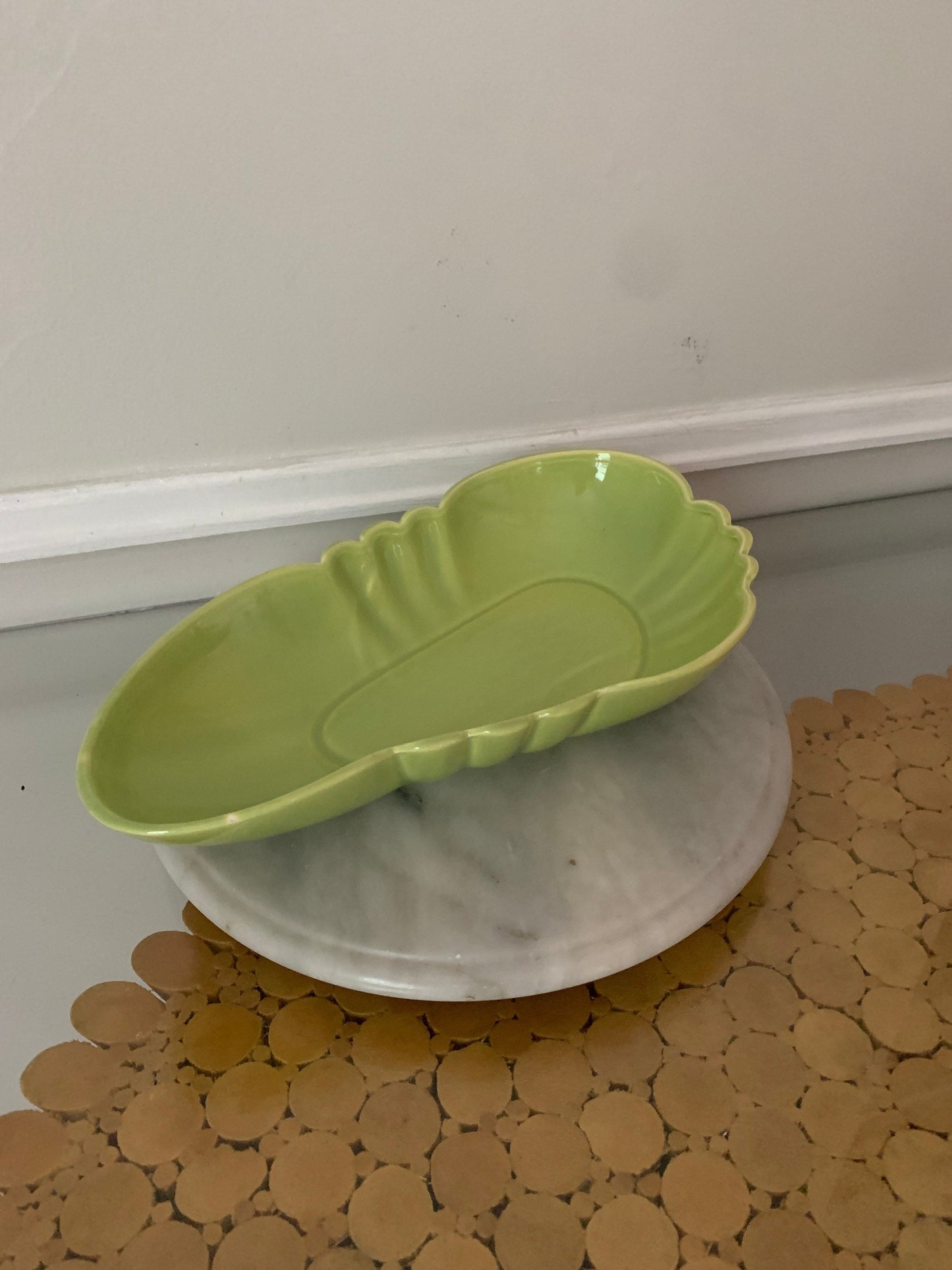 MCM Large Chartreuse  Ceramic Dish 179