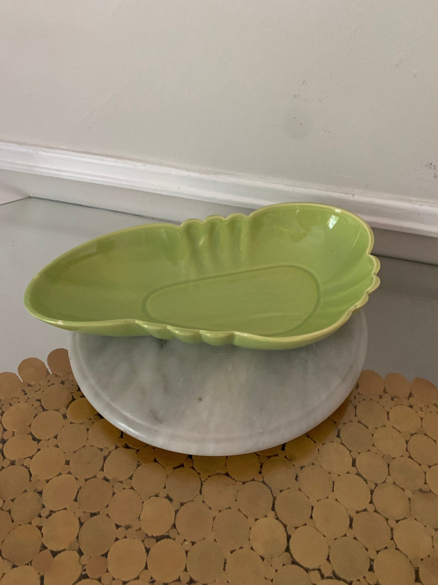 MCM Large Chartreuse  Ceramic Dish 179