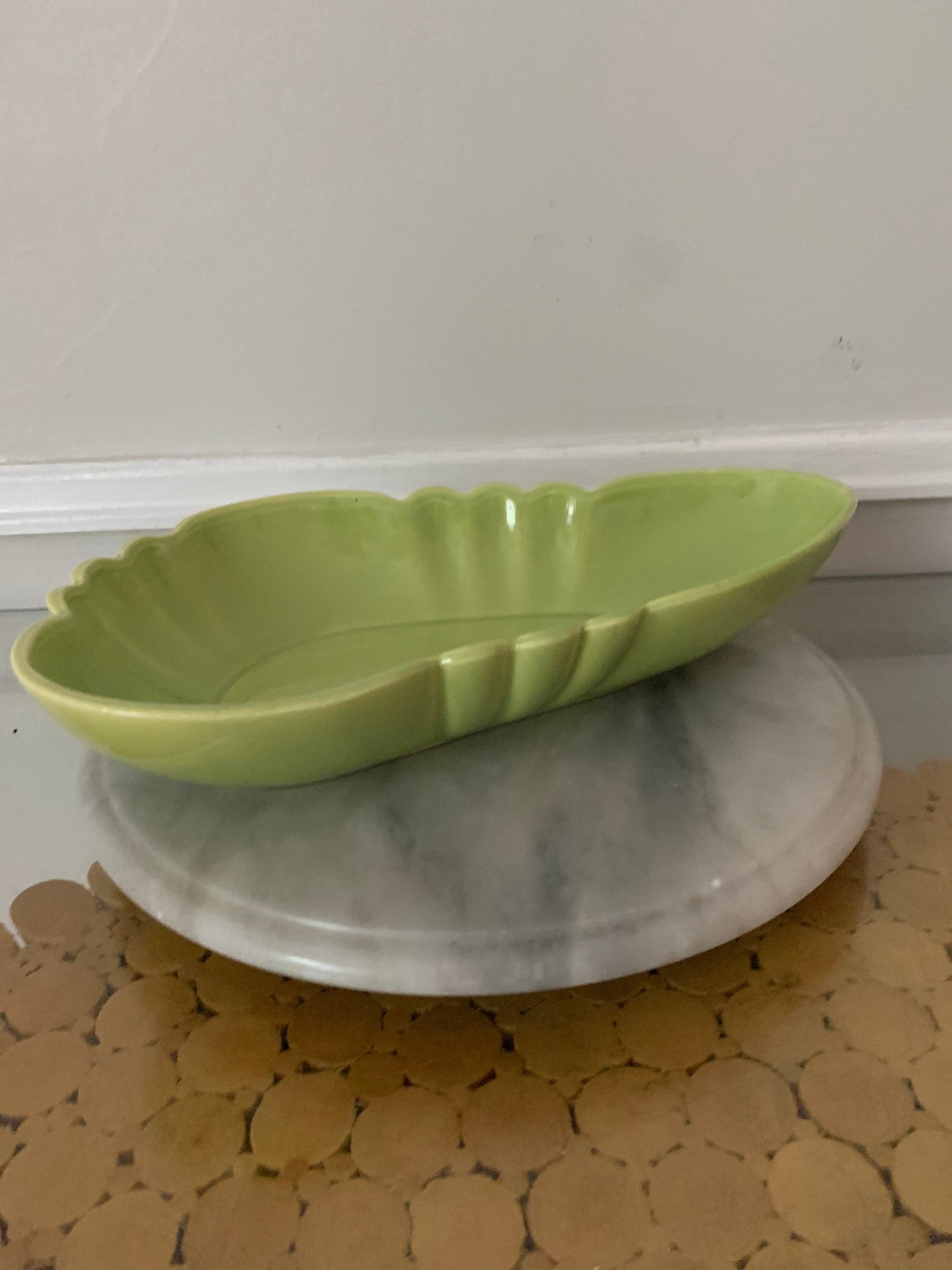 MCM Large Chartreuse  Ceramic Dish 179