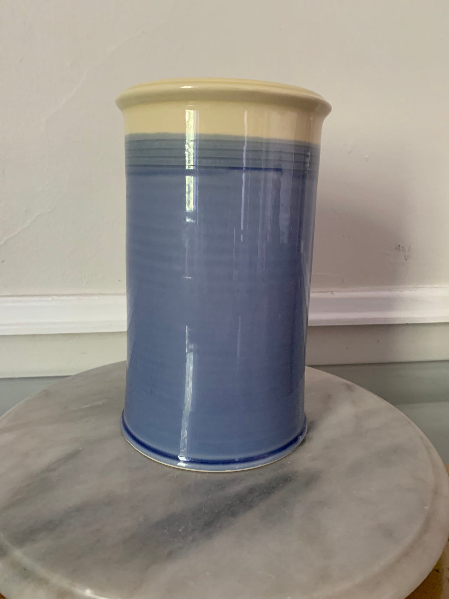 Retro Handmade Blue Pottery Vase by Thomas Aitken