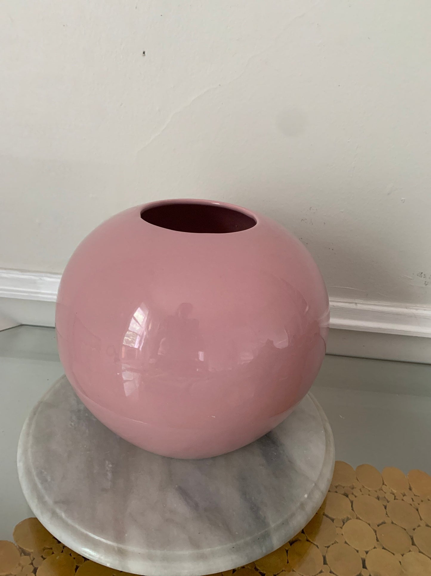 Retro Petal Pink Chubby Vase