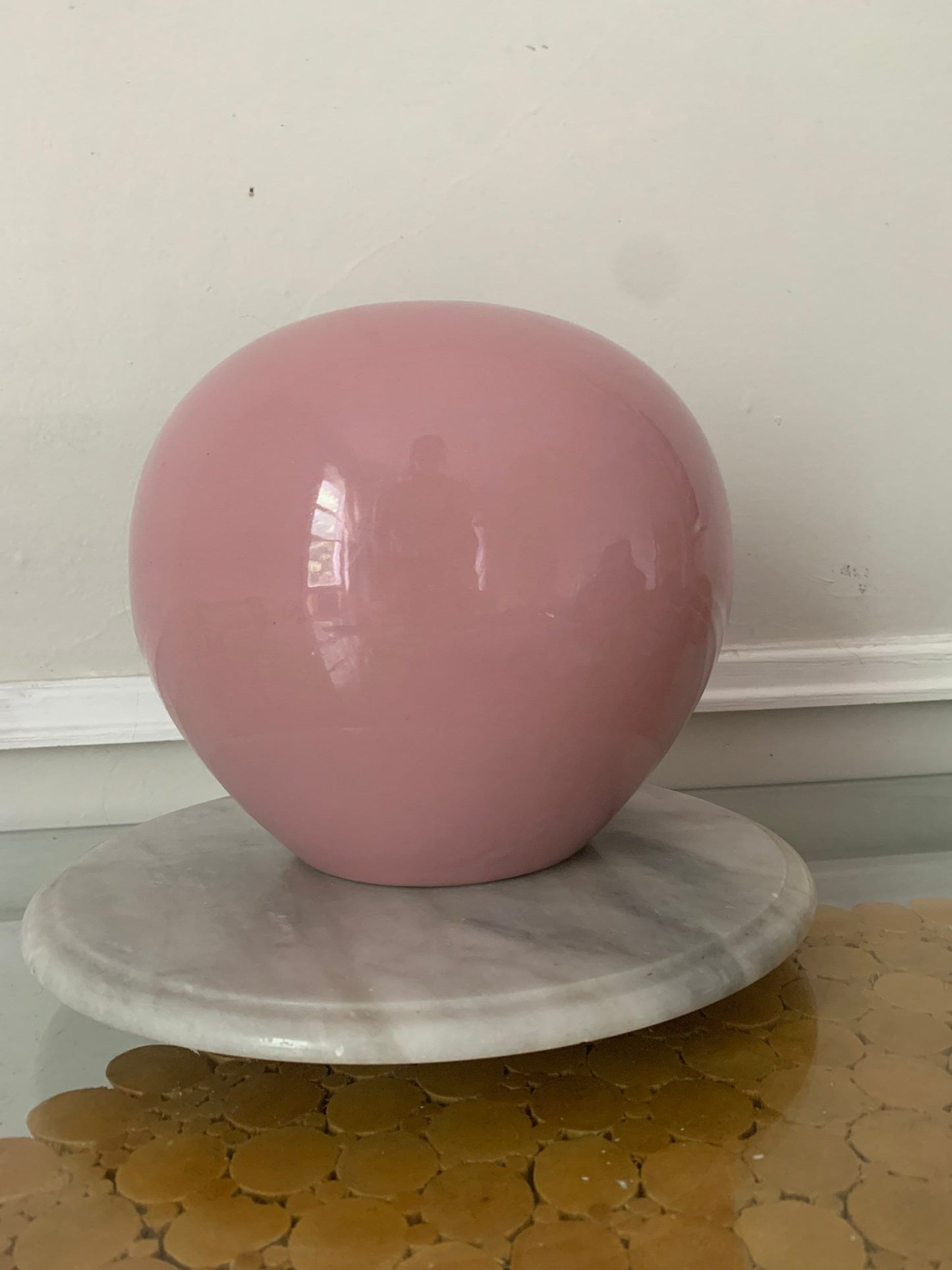 Retro Petal Pink Chubby Vase