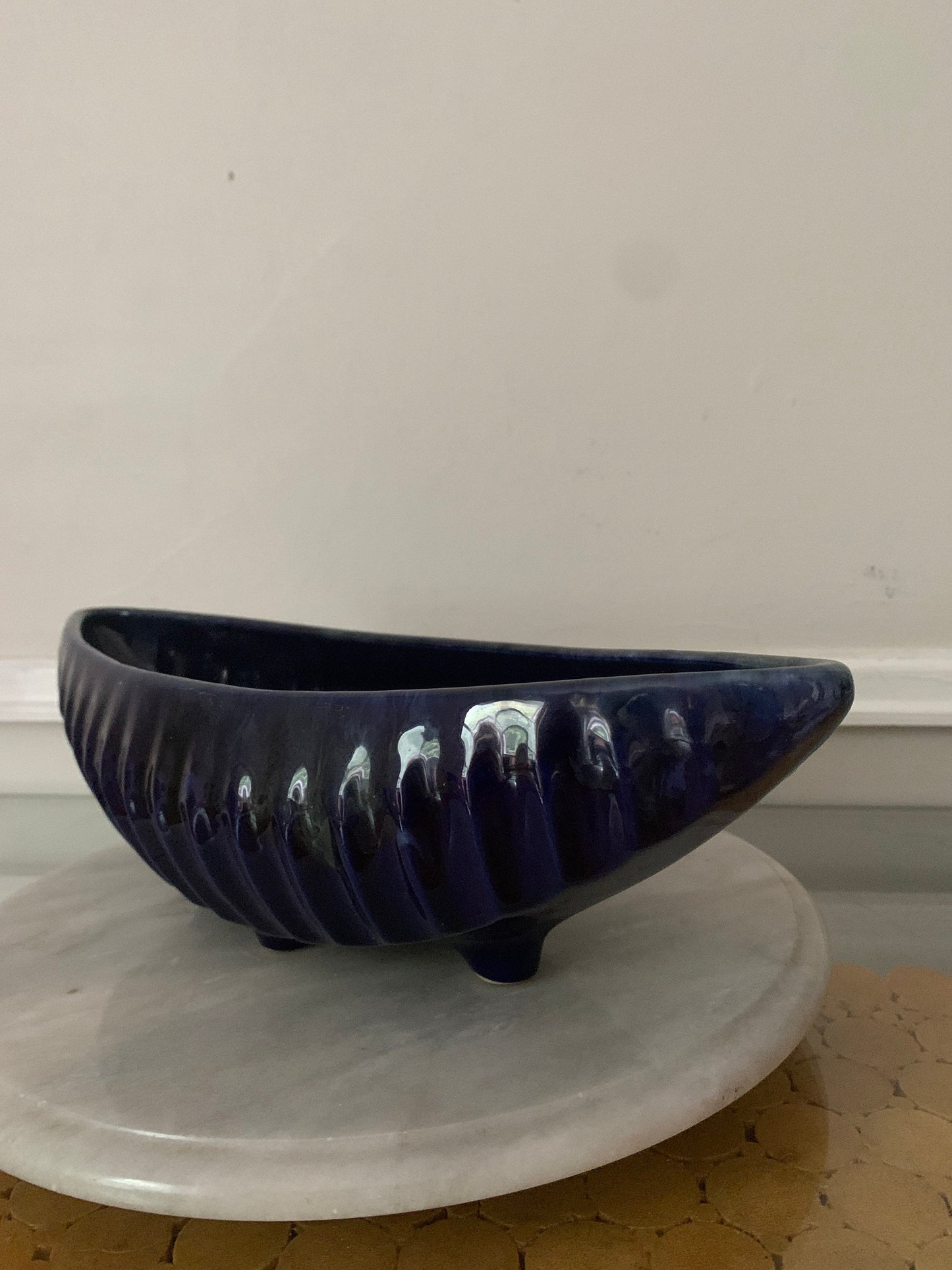 Vintage Deep Cobalt Beauce 1756 Canada Ceramic Dish