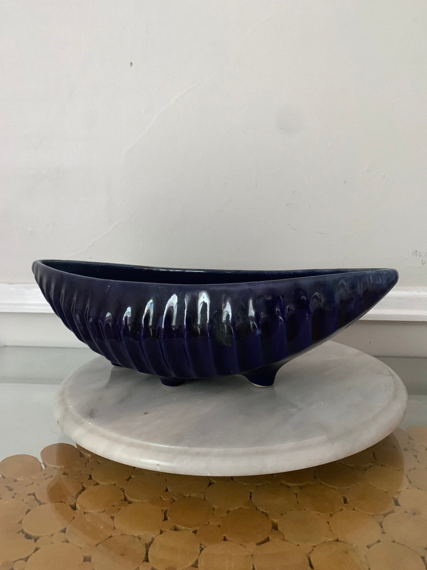 Vintage Deep Cobalt Beauce 1756 Canada Ceramic Dish