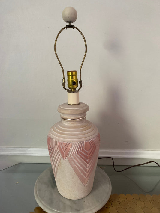 Retro Medium Collective Elegance Santa Fe Pink Pastel Terra Cota Table Lamp No Shade