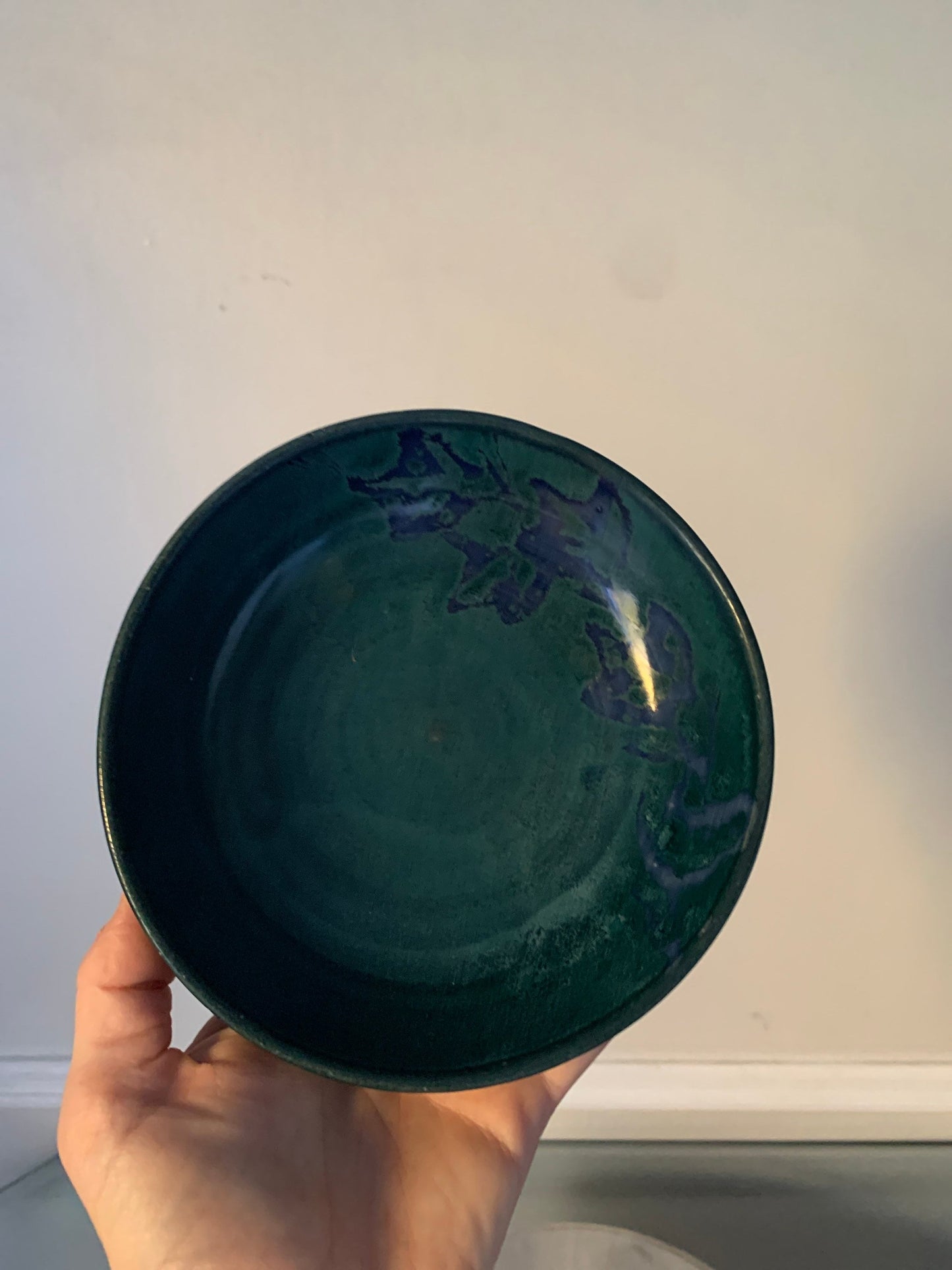 Small Handmade Teal & Blue Pottery Dish