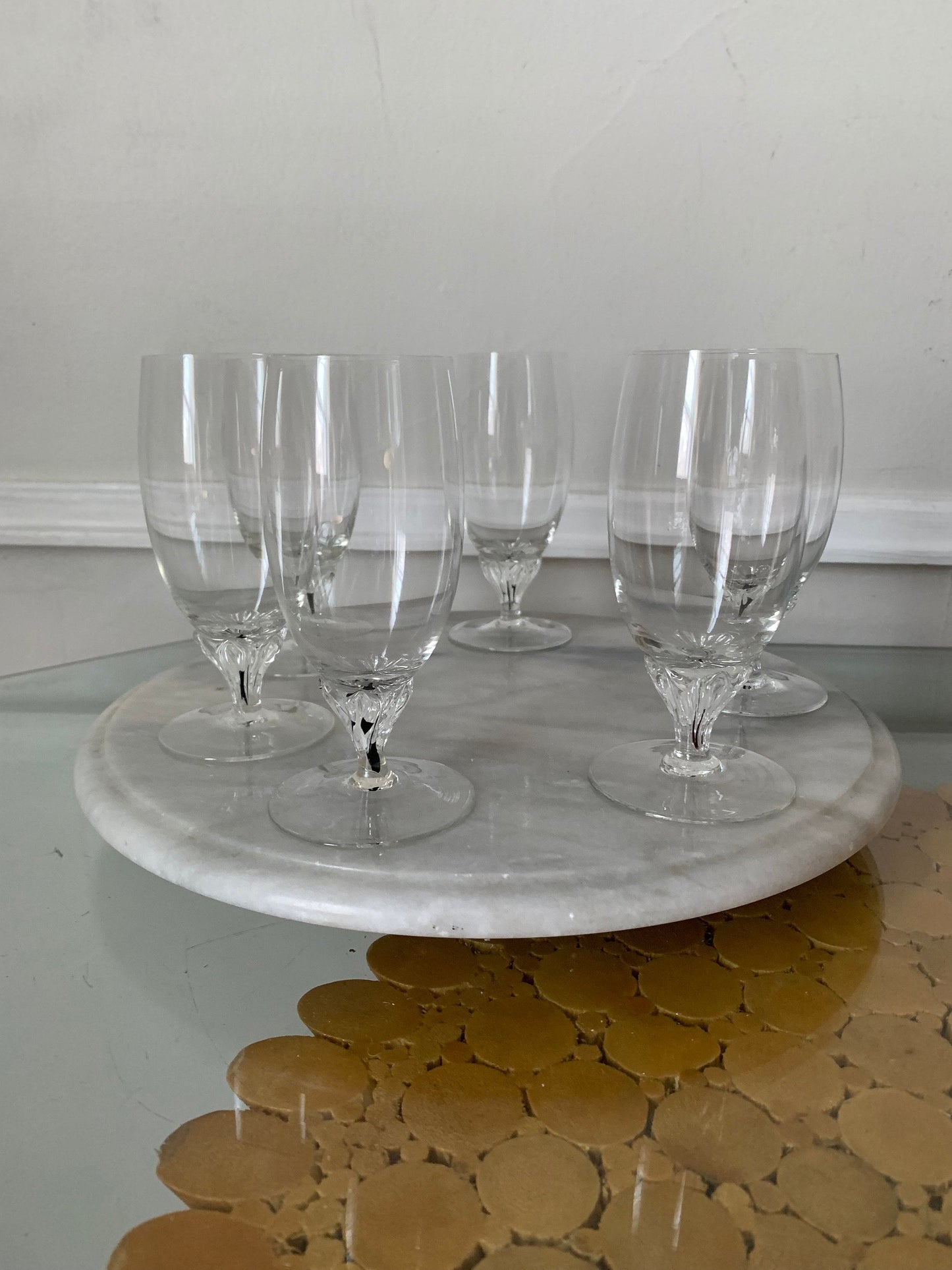 Set of 6 Vintage Belfor Exquisite Juice Crystal Stemware