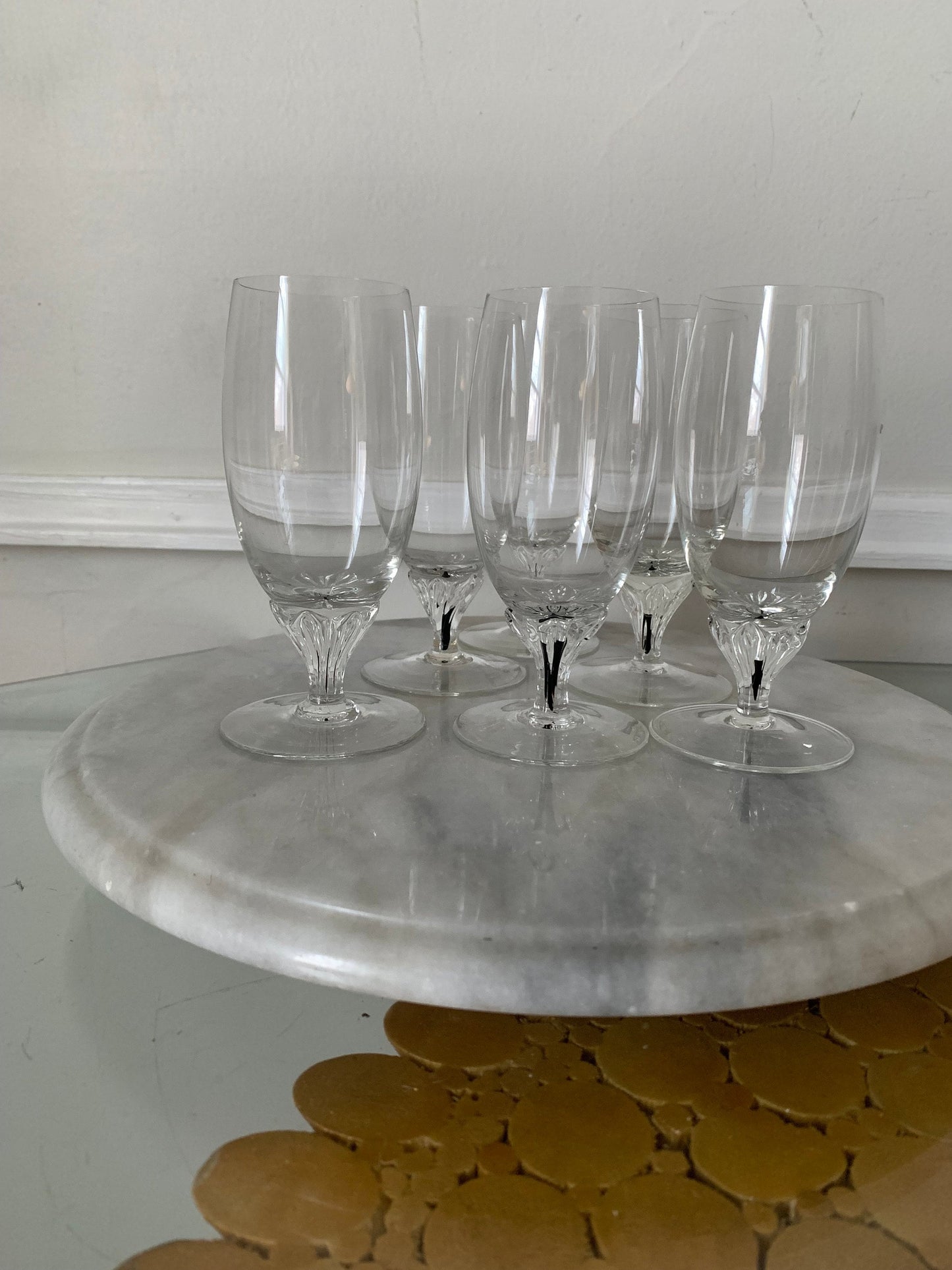 Set of 6 Vintage Belfor Exquisite Juice Crystal Stemware