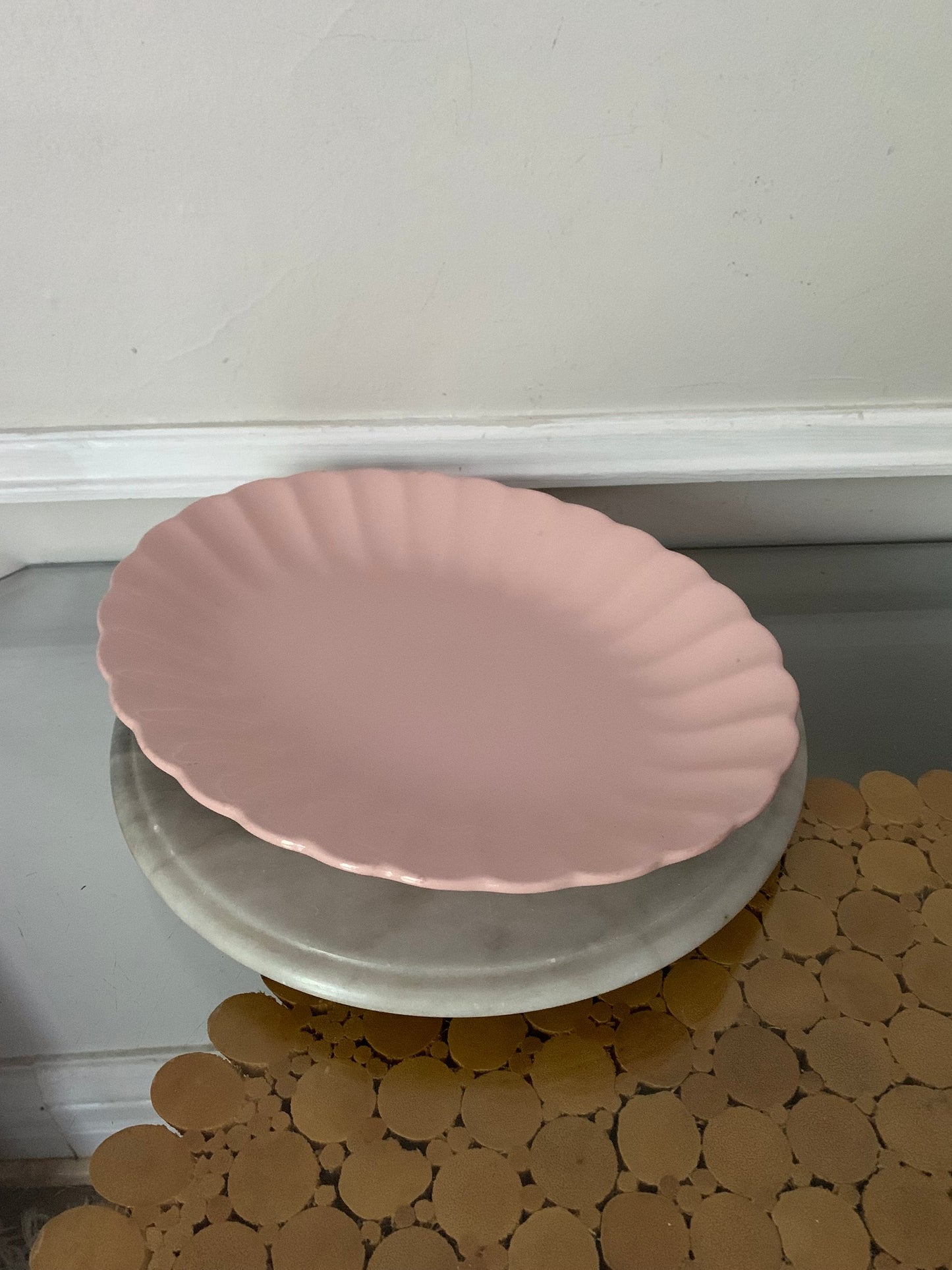 Morn Glow Vegetable Platter by Sovereign Potters Canada in Pale Pink