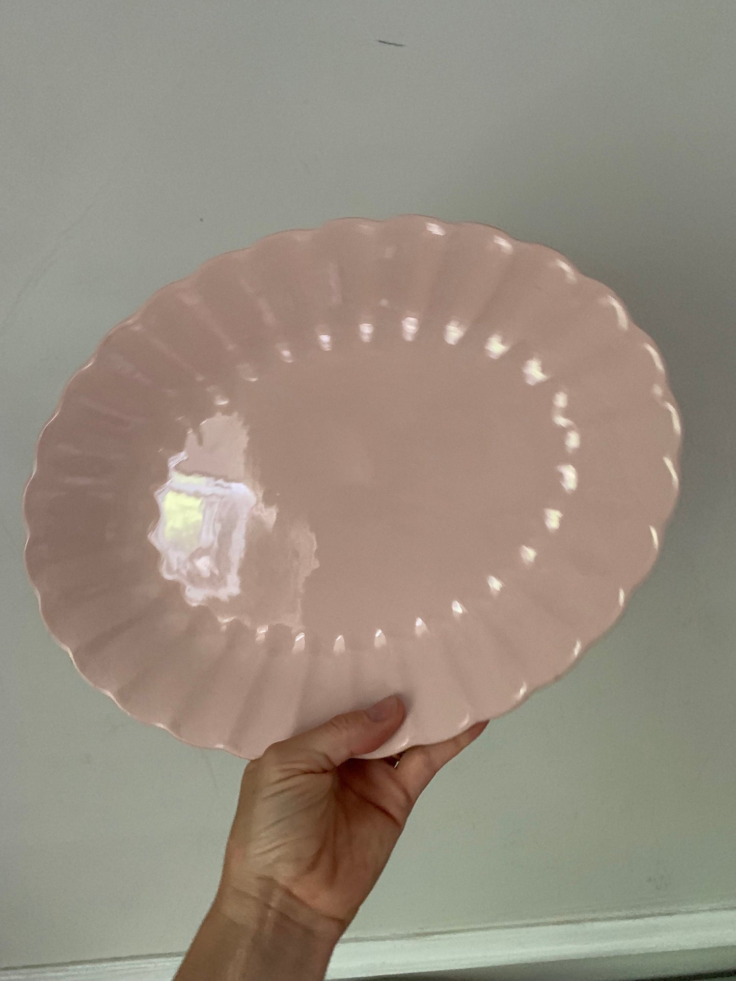 Morn Glow Vegetable Platter by Sovereign Potters Canada in Pale Pink