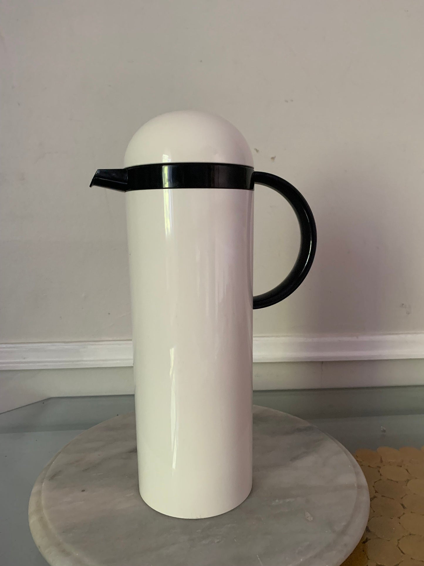 Vintage Esma Design Hot/Cold White and Black Thermos Carafe Made in W. Germany