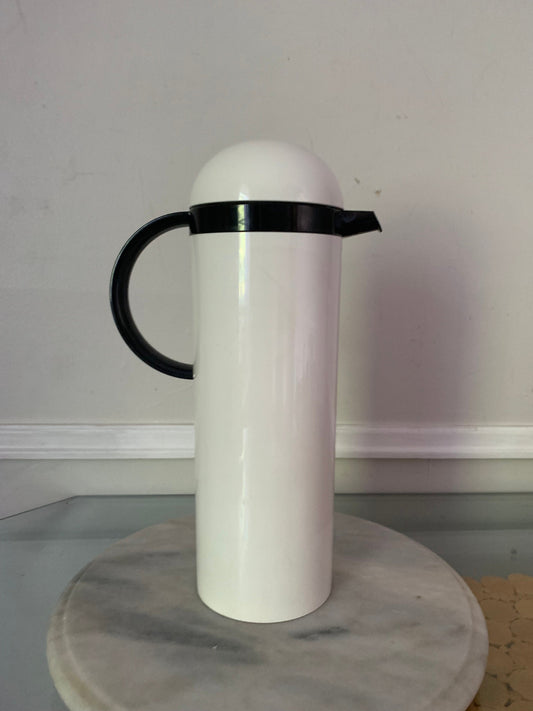 Vintage Esma Design Hot/Cold White and Black Thermos Carafe Made in W. Germany