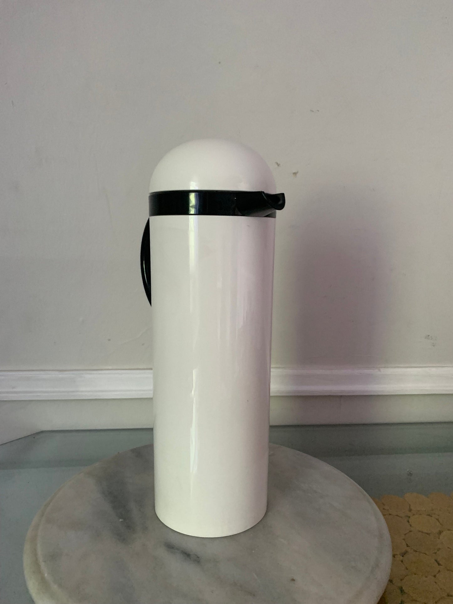 Vintage Esma Design Hot/Cold White and Black Thermos Carafe Made in W. Germany